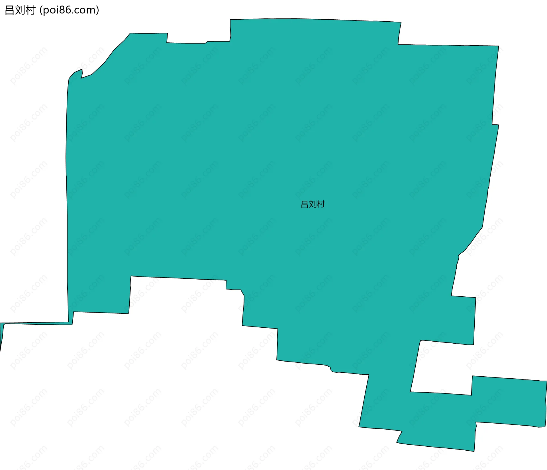 吕刘村边界地图