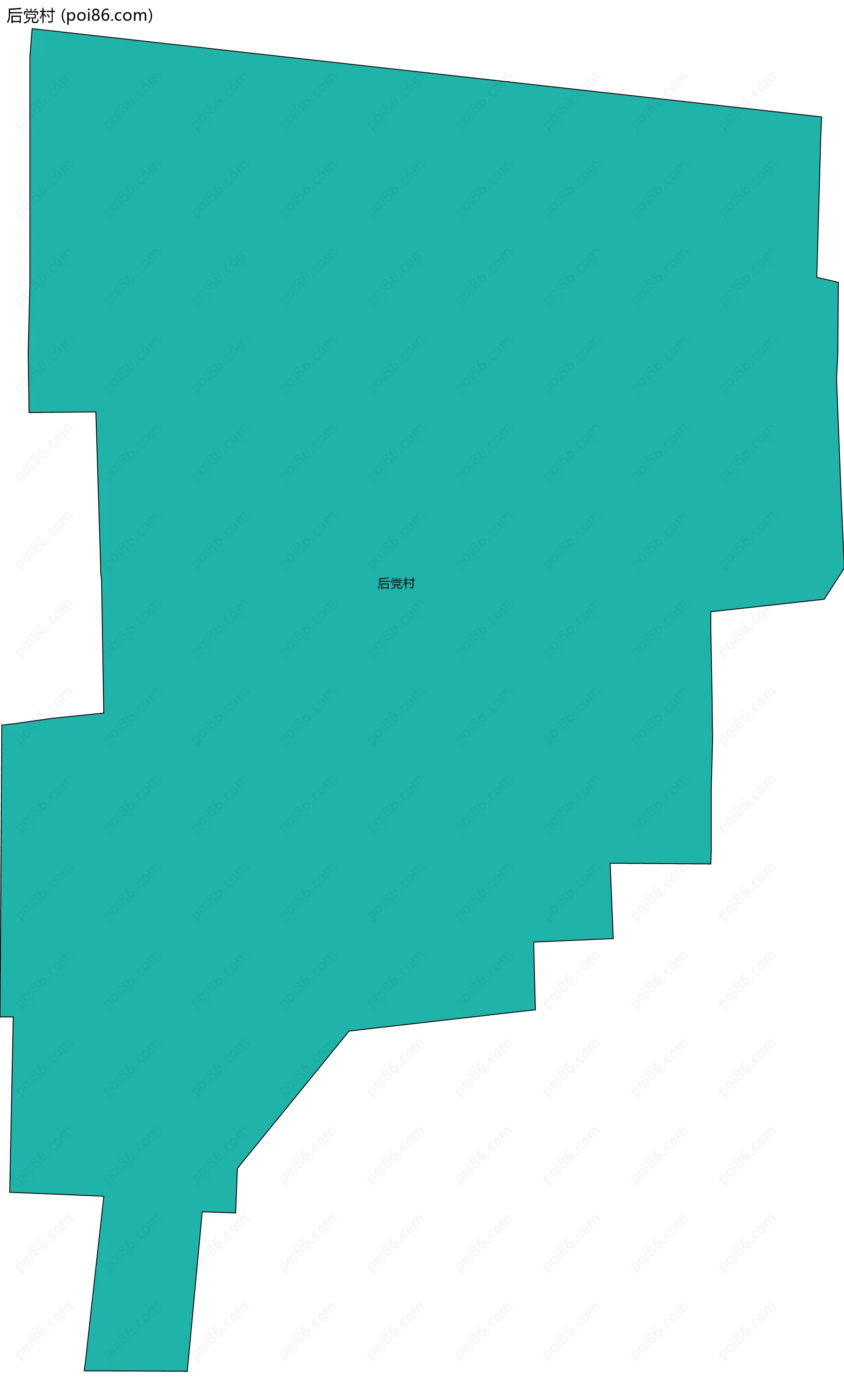 后党村边界地图