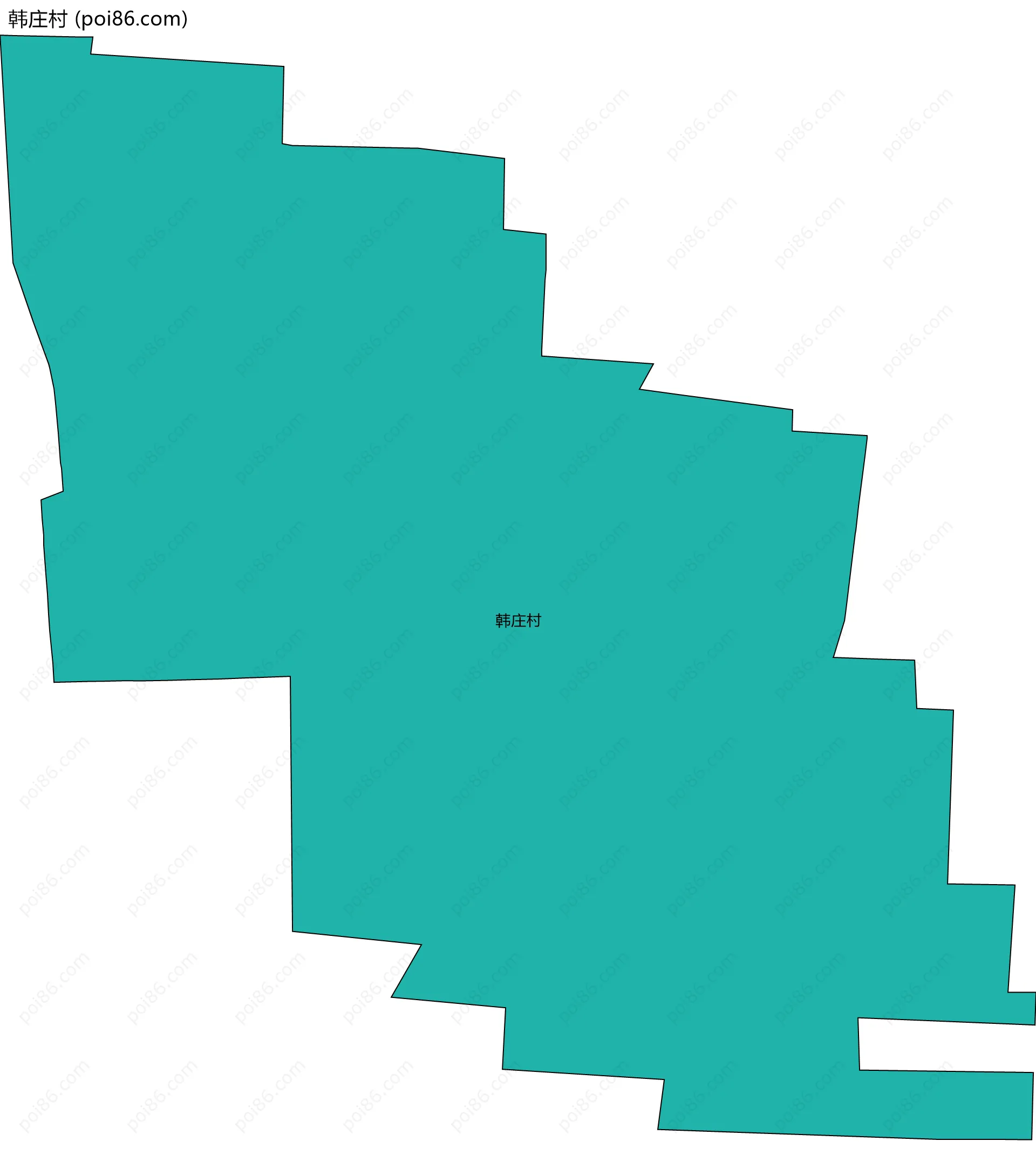 韩庄村边界地图