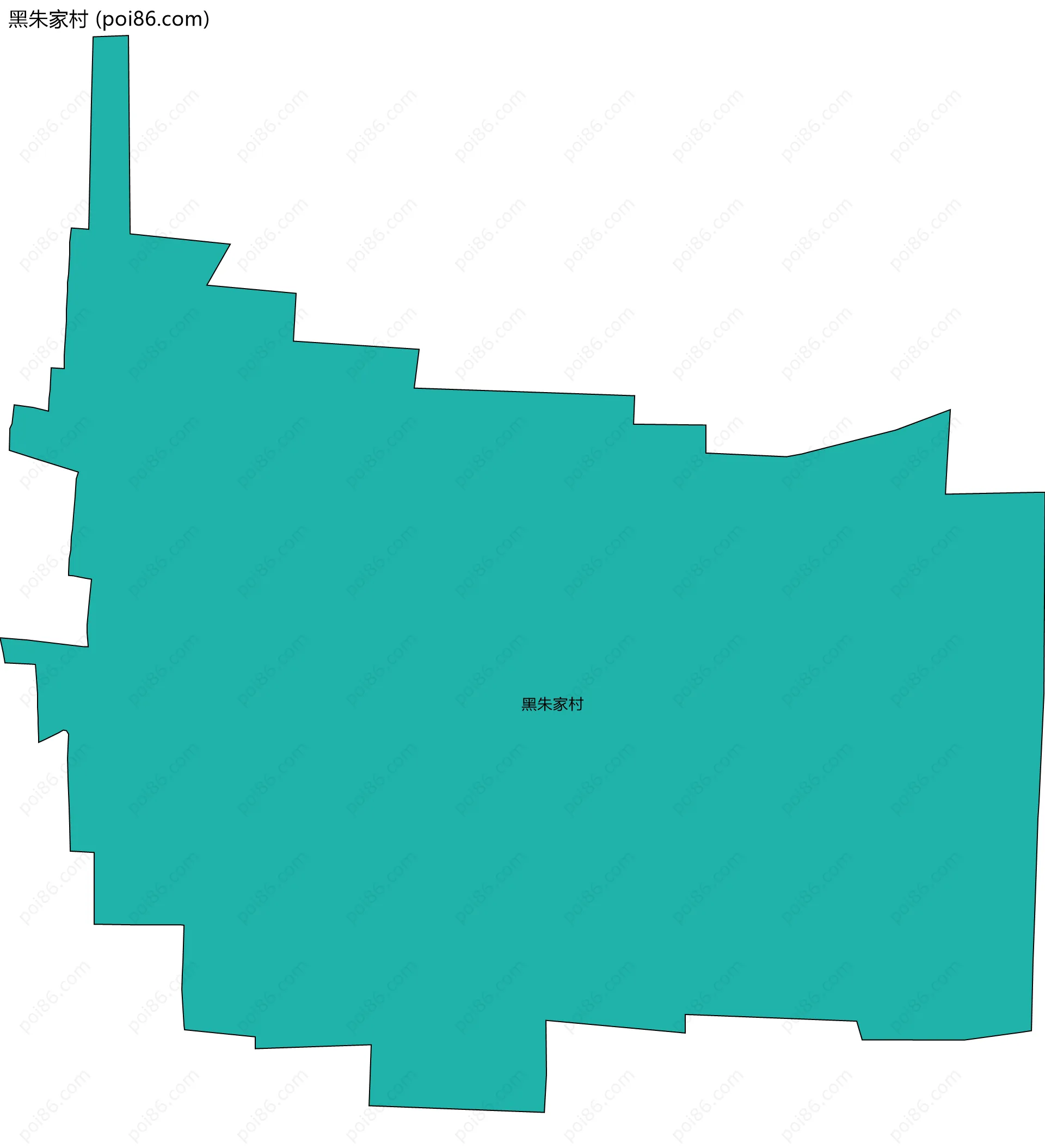 黑朱家村边界地图