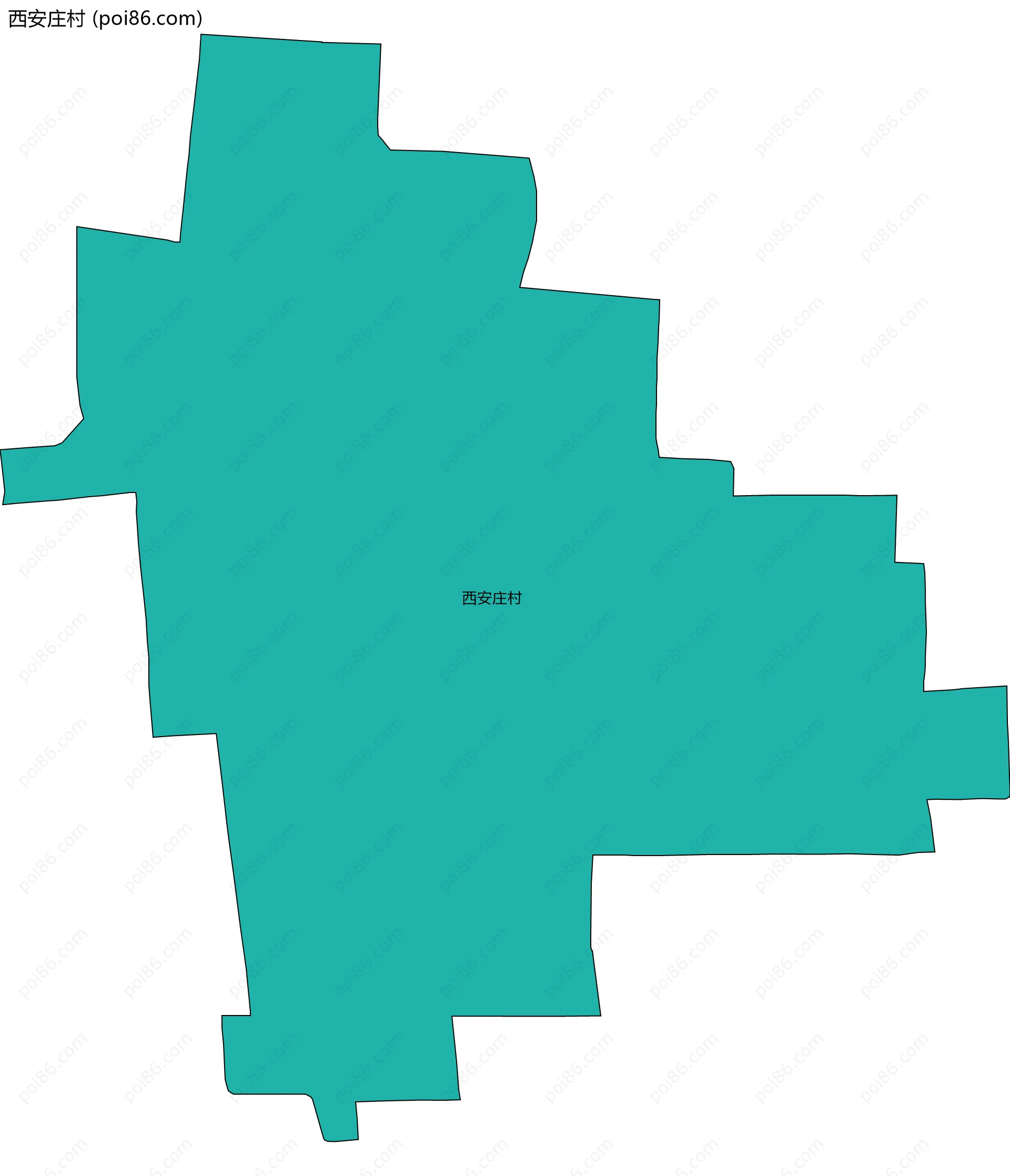 西安庄村边界地图