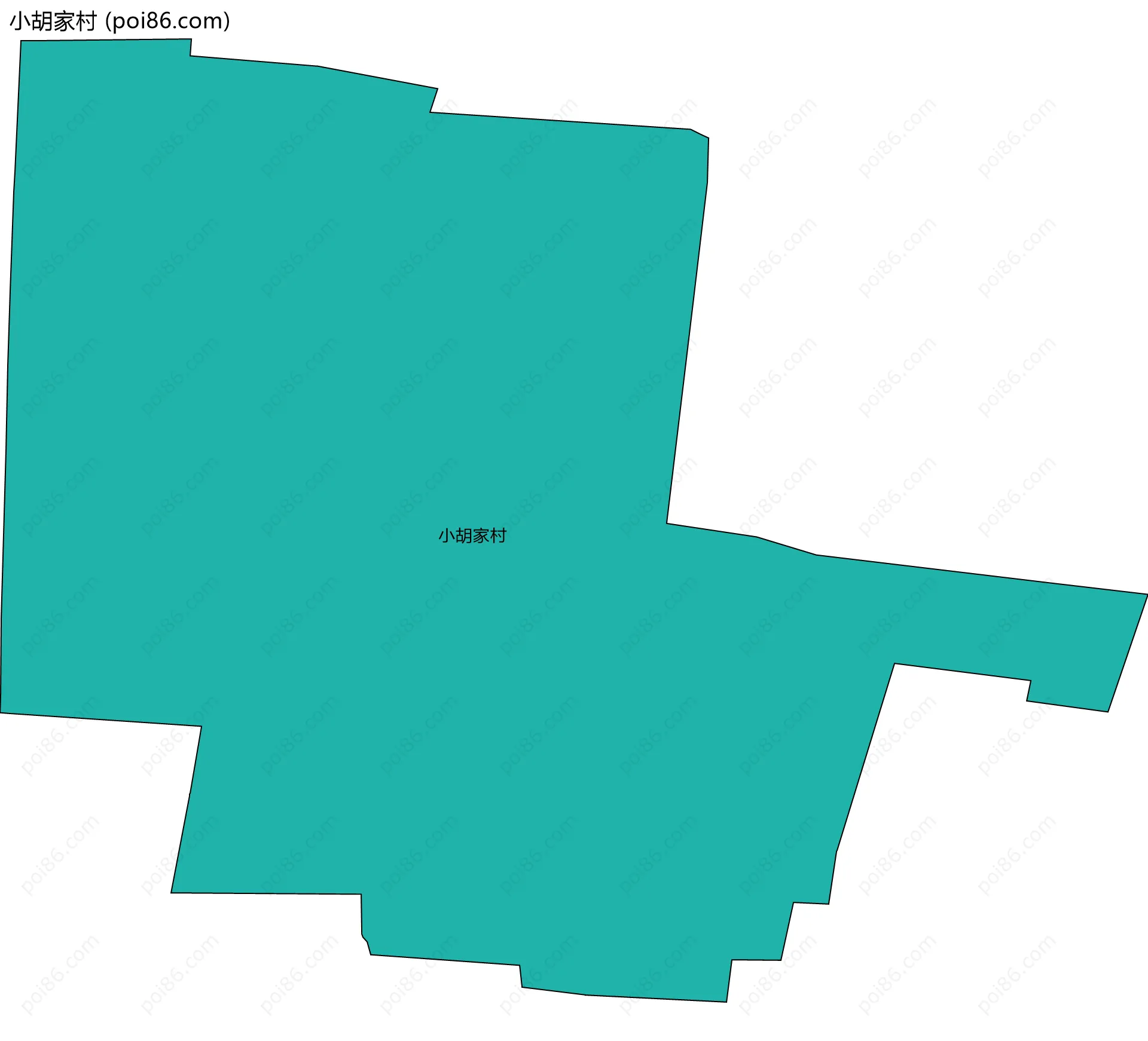 小胡家村边界地图