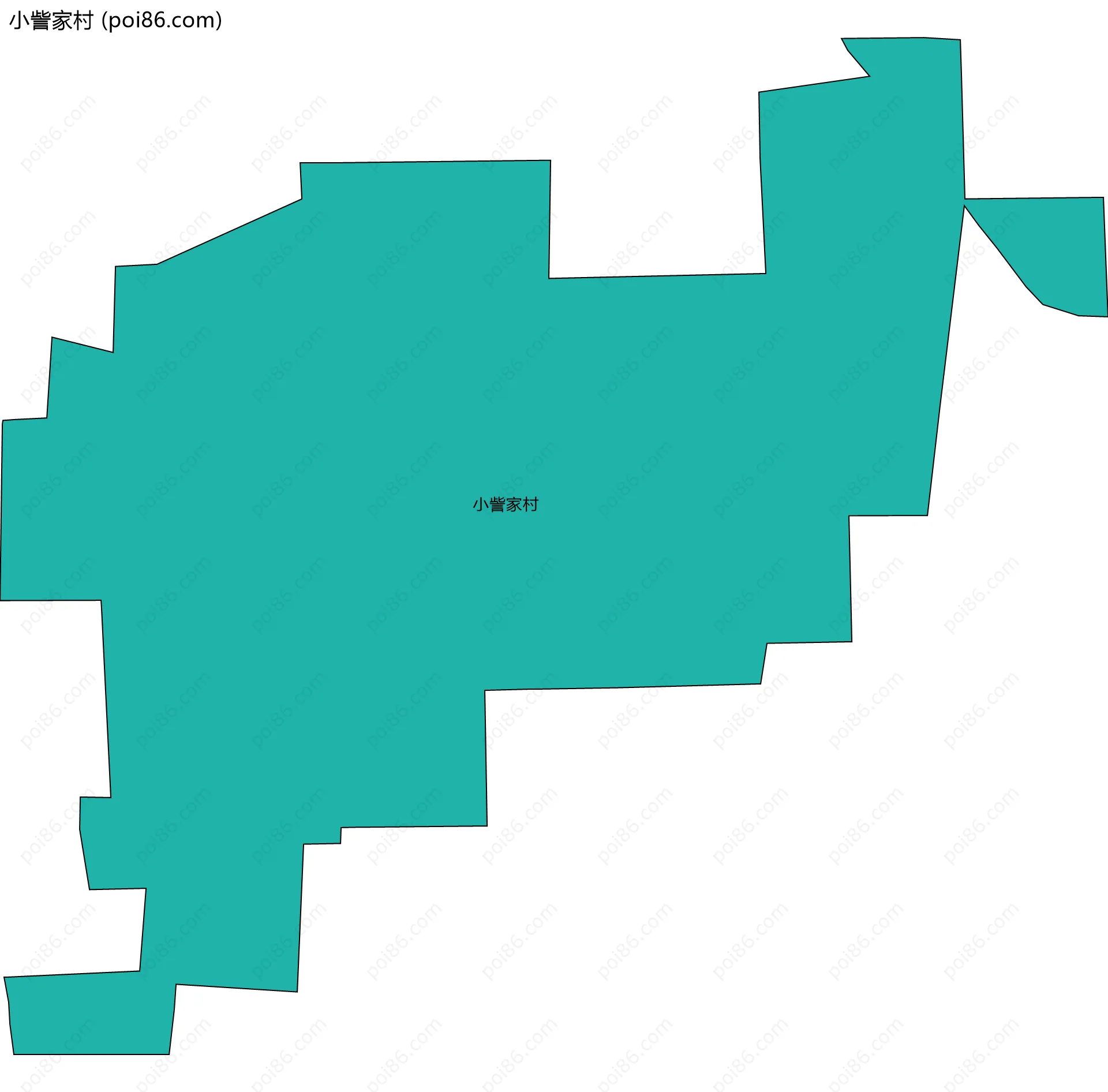 小訾家村边界地图