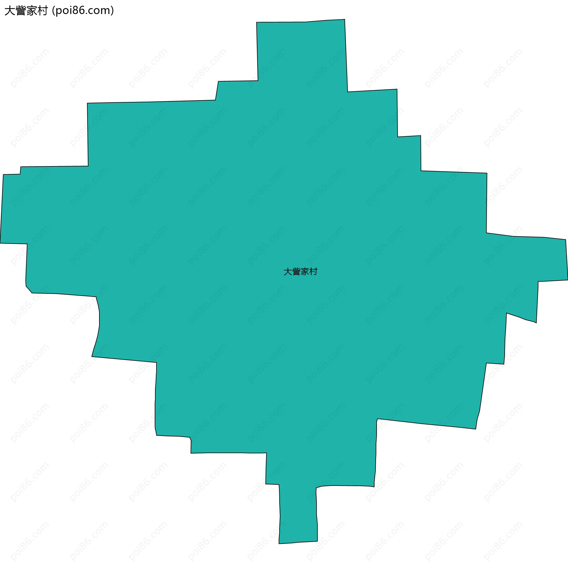 大訾家村边界地图