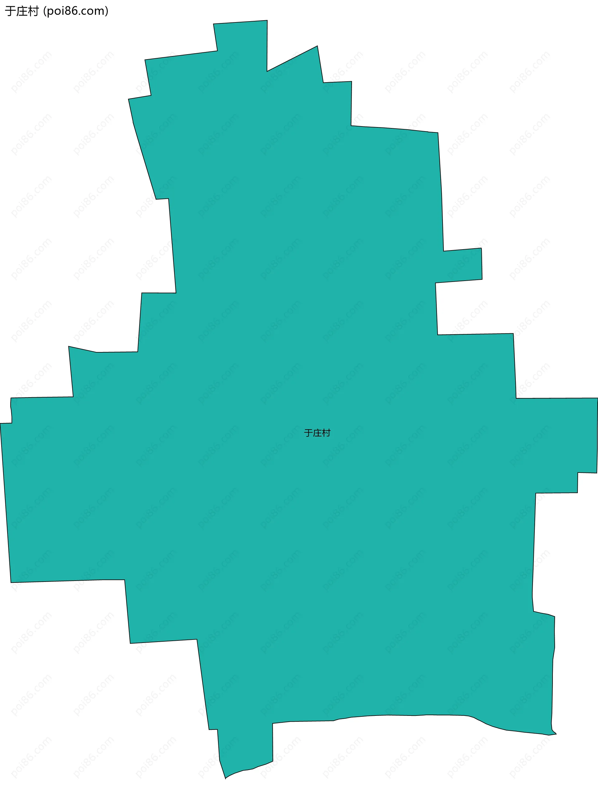 于庄村边界地图