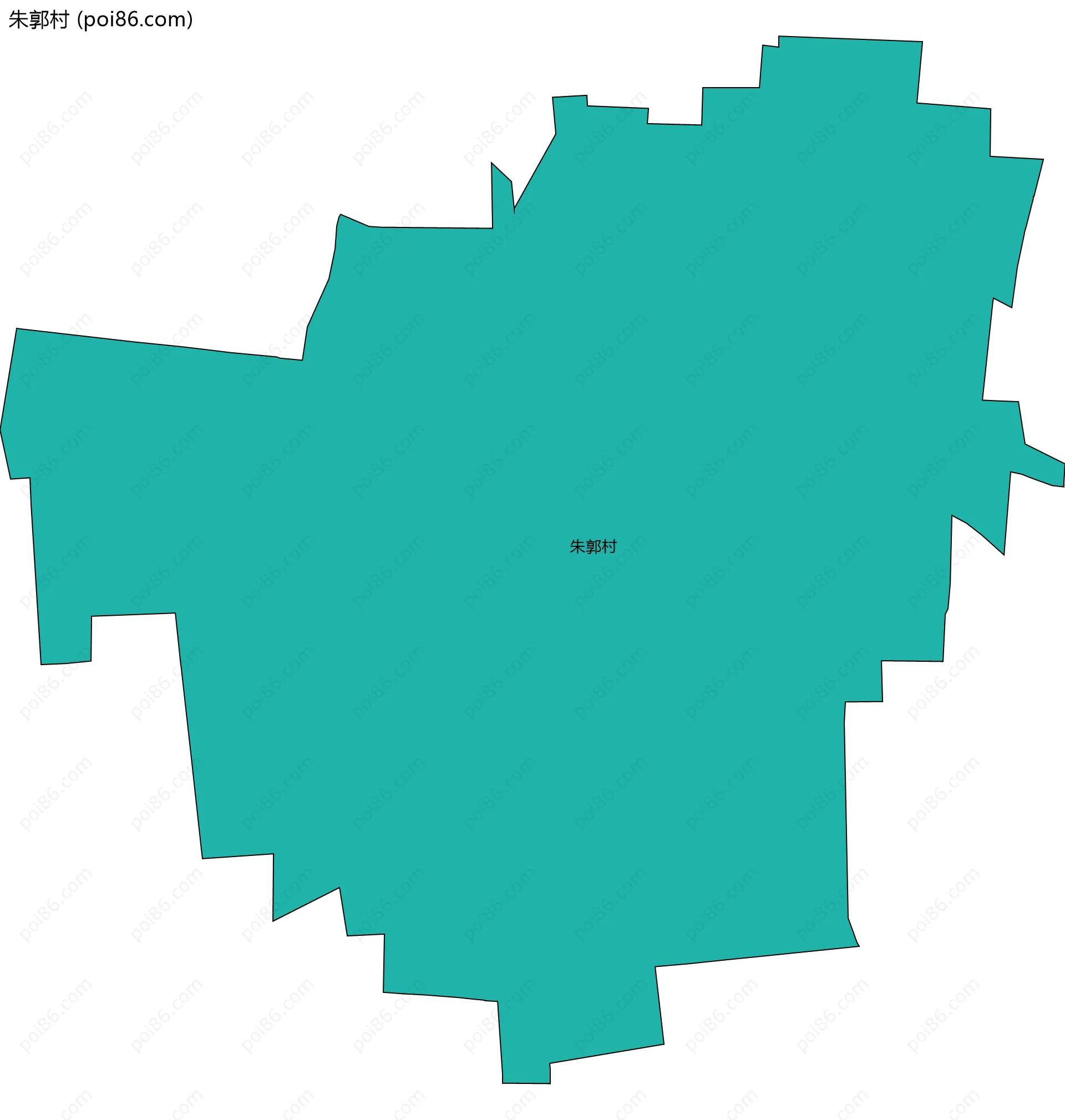 朱郭村边界地图