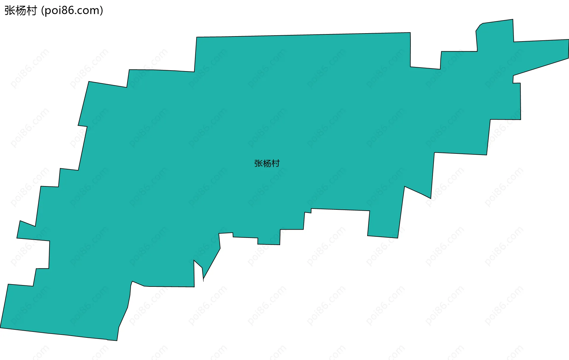 张杨村边界地图