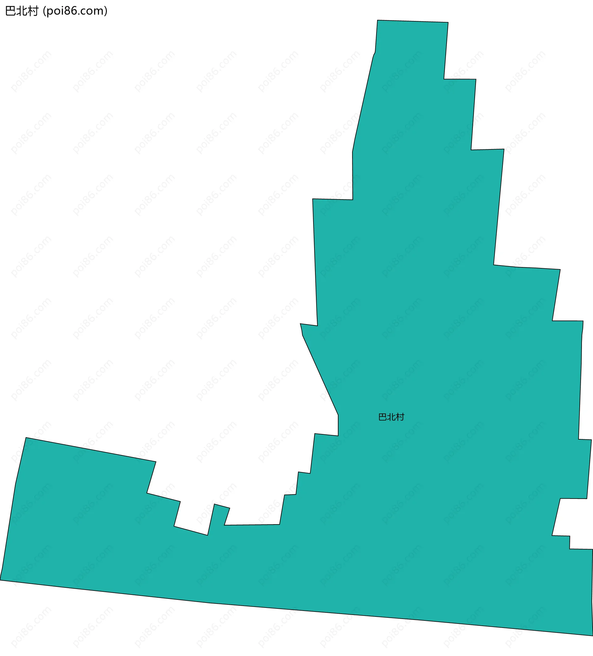 巴北村边界地图