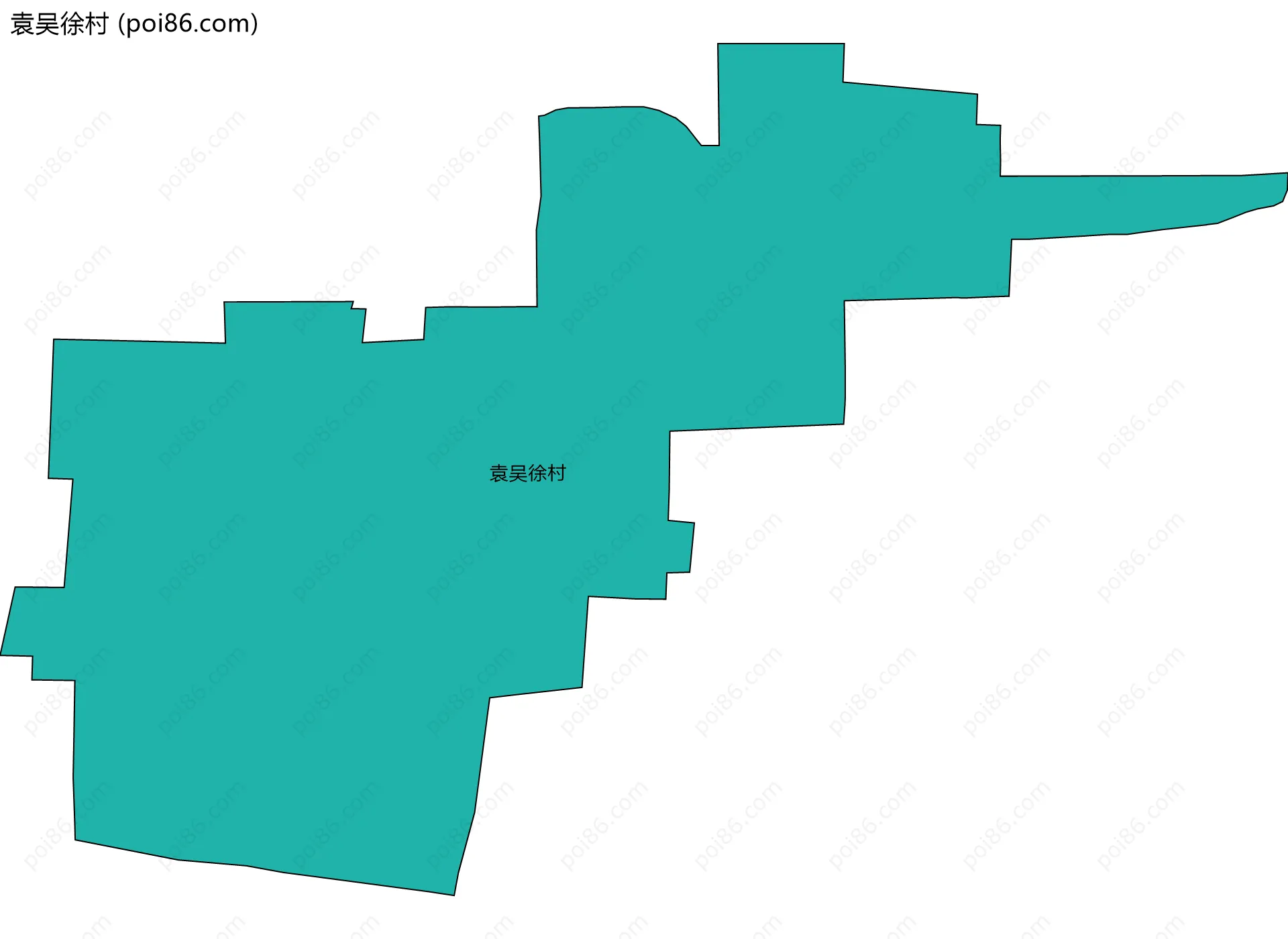 袁吴徐村边界地图