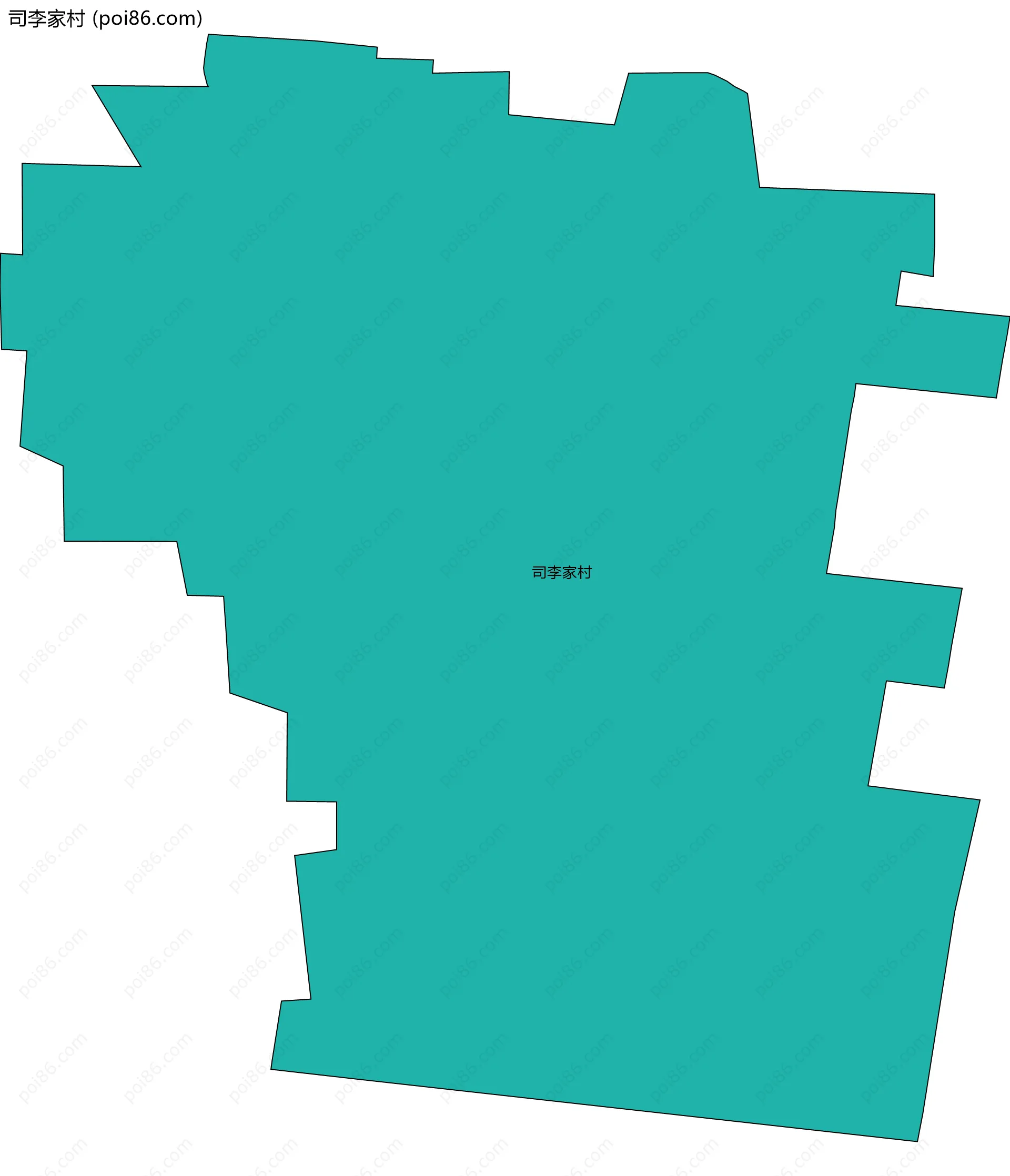 司李家村边界地图