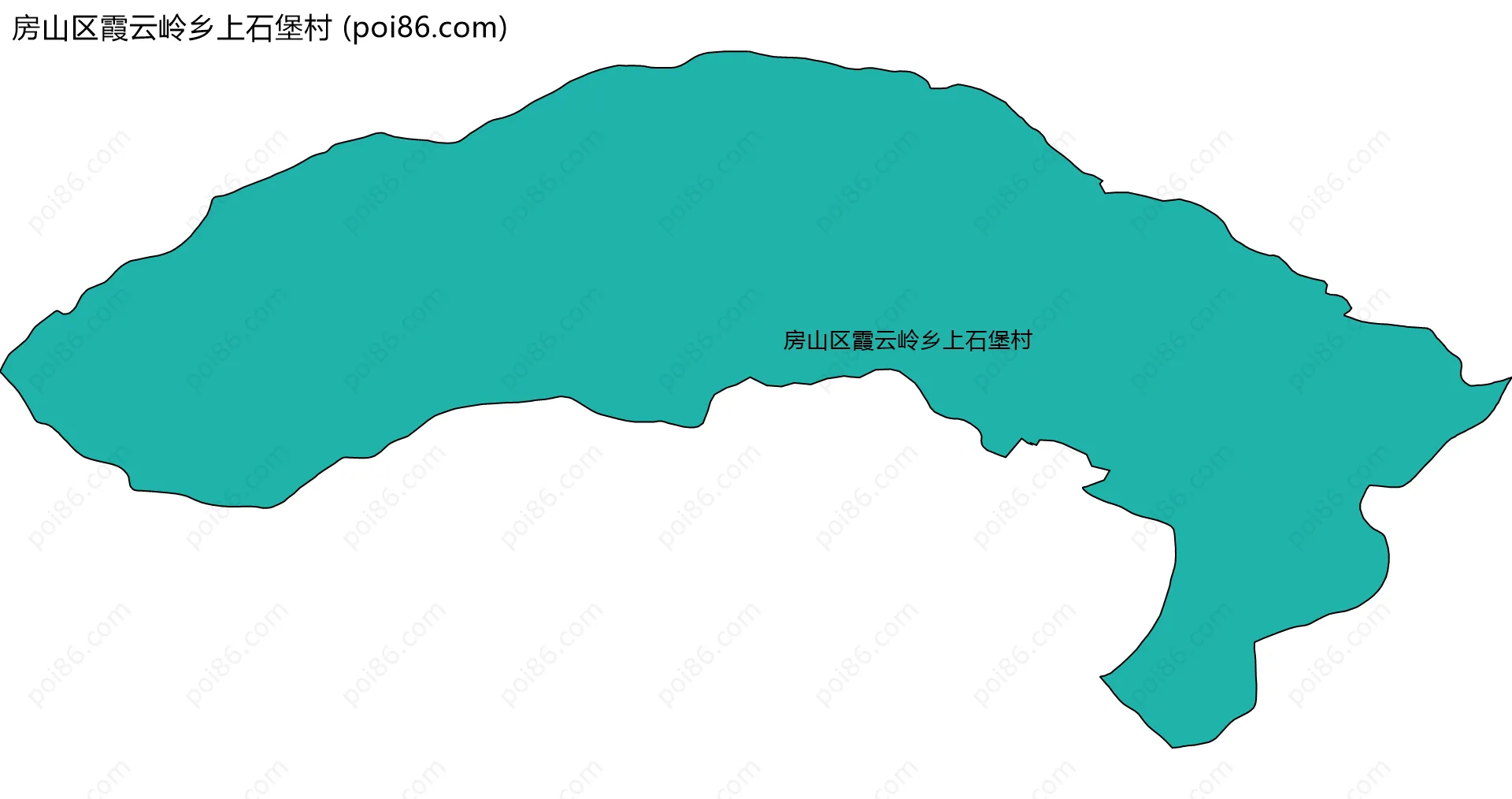 房山区霞云岭乡上石堡村边界地图