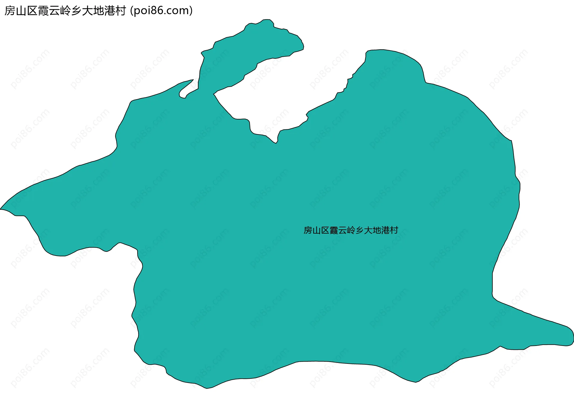 房山区霞云岭乡大地港村边界地图