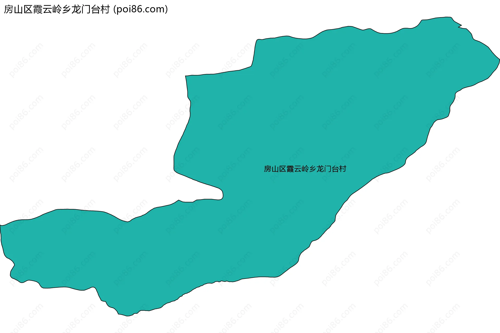 房山区霞云岭乡龙门台村边界地图