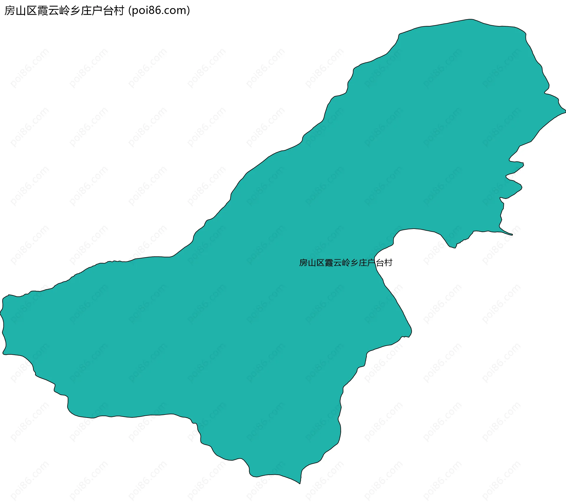 房山区霞云岭乡庄户台村边界地图