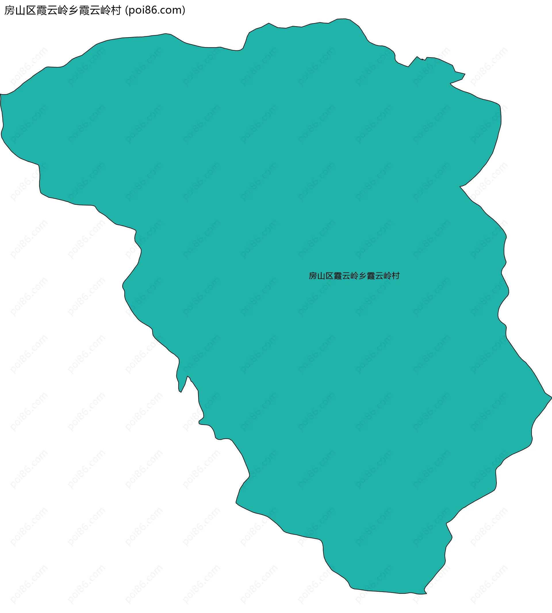 房山区霞云岭乡霞云岭村边界地图