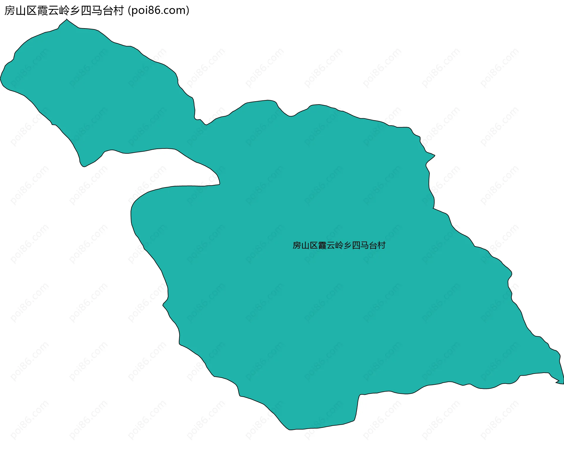 房山区霞云岭乡四马台村边界地图