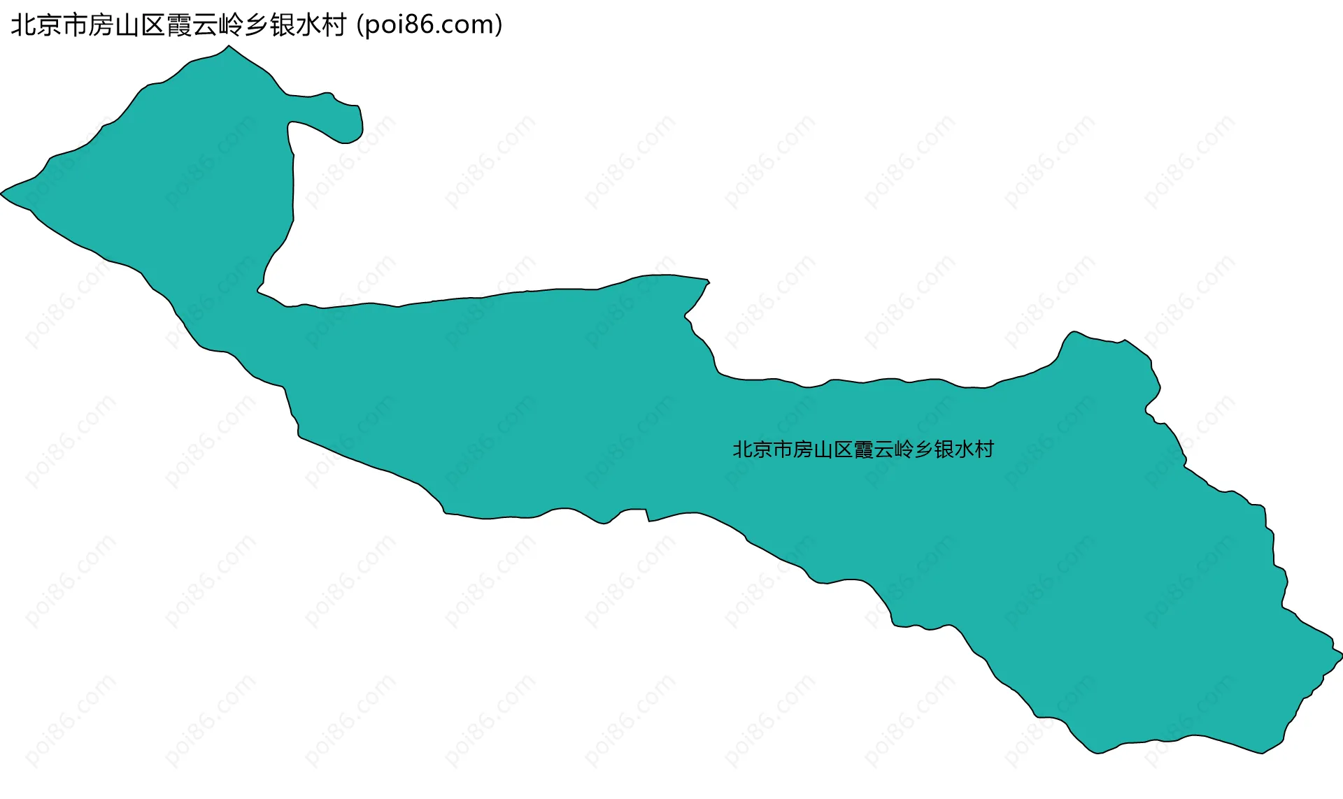 北京市房山区霞云岭乡银水村边界地图
