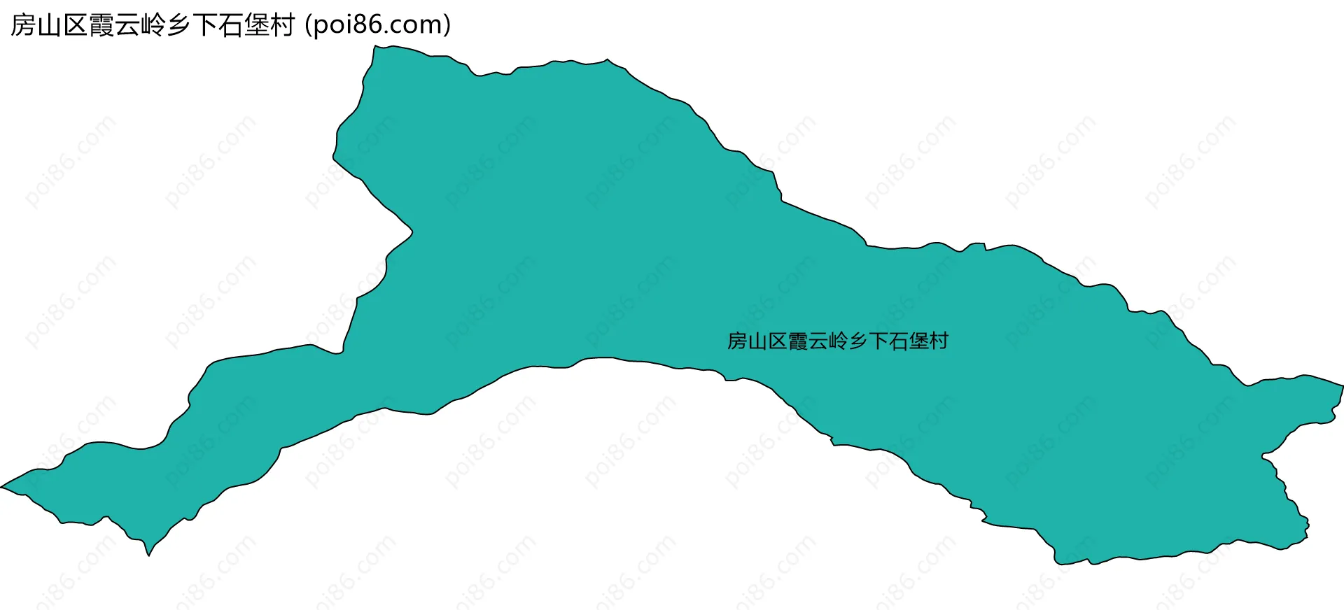 房山区霞云岭乡下石堡村边界地图