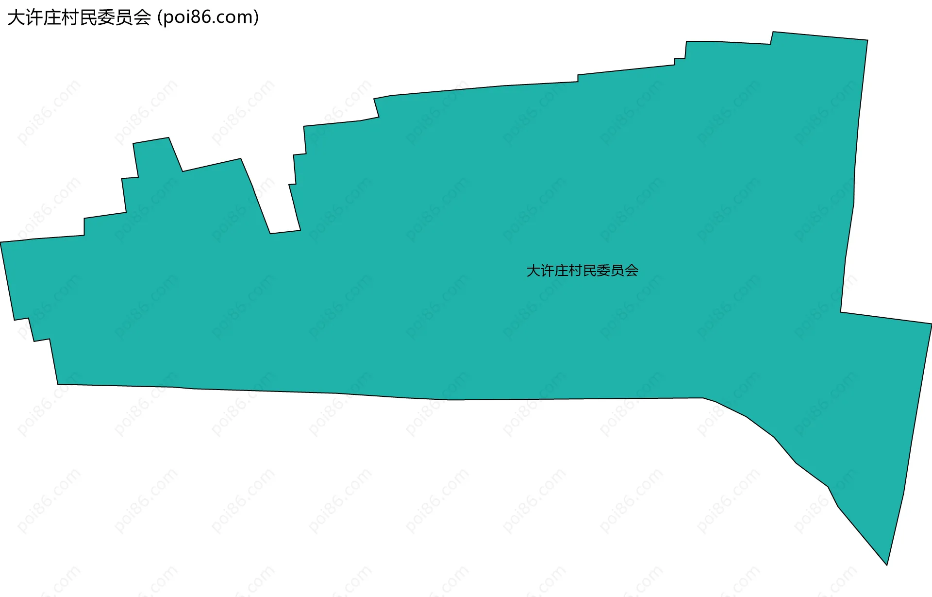 大许庄村民委员会边界地图