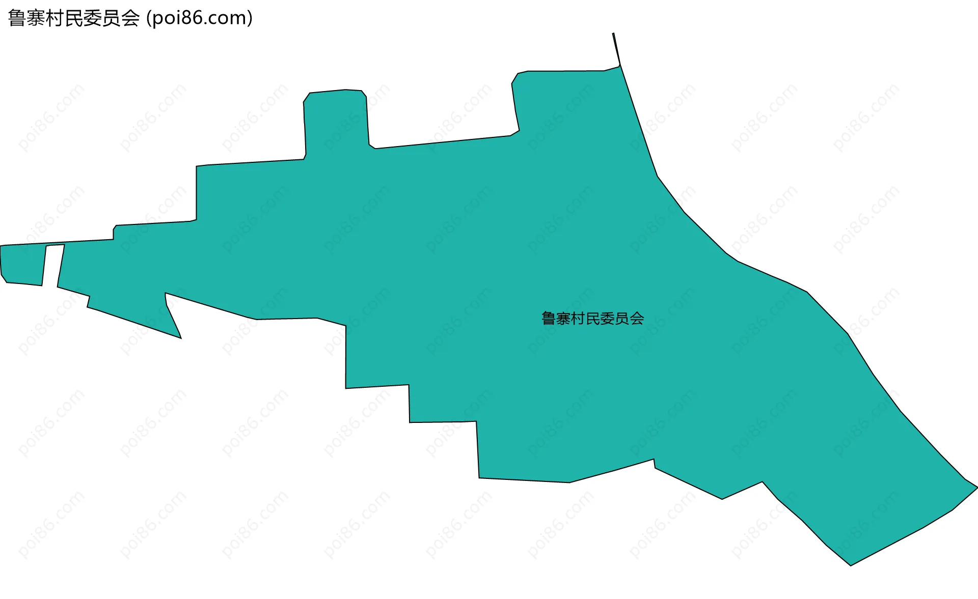 鲁寨村民委员会边界地图