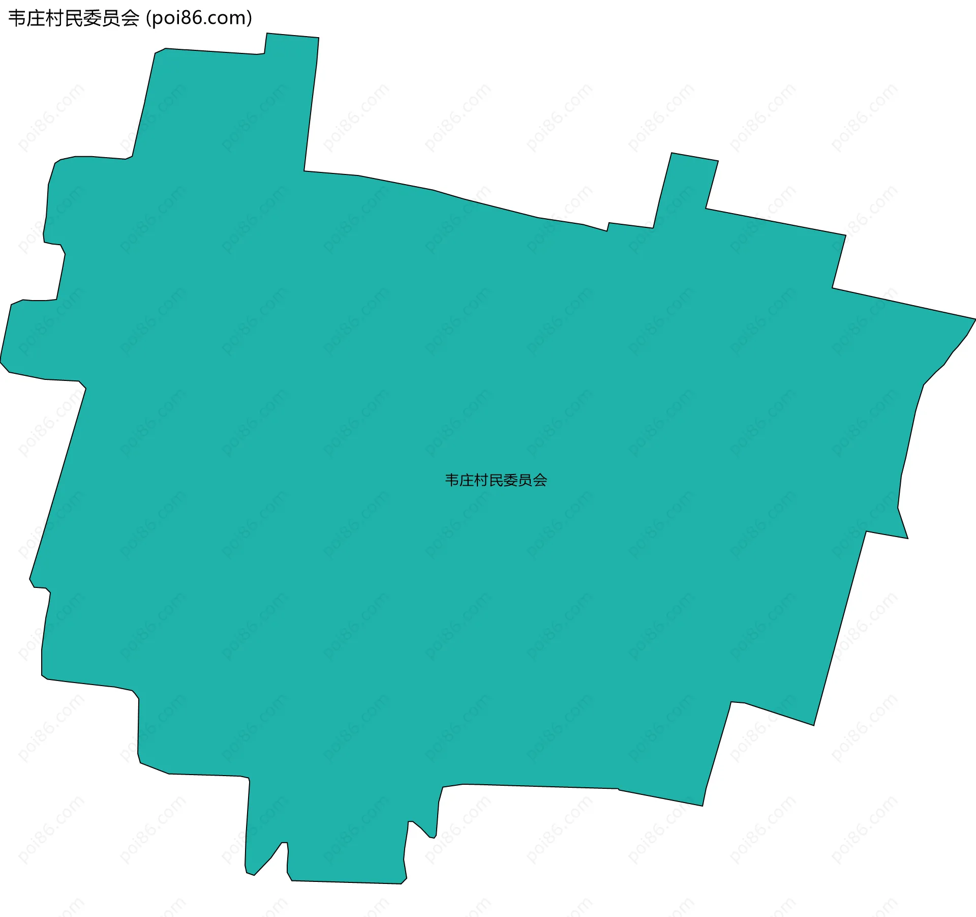 韦庄村民委员会边界地图