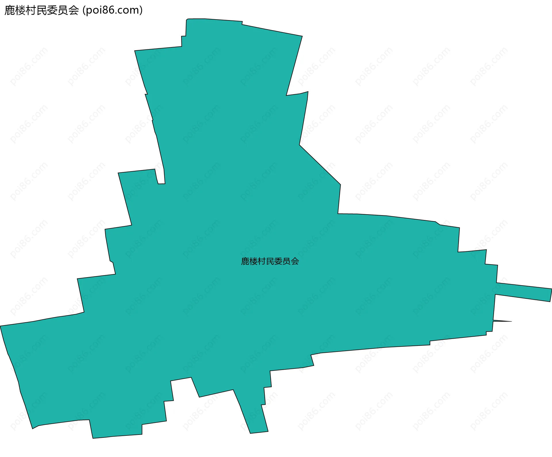 鹿楼村民委员会边界地图
