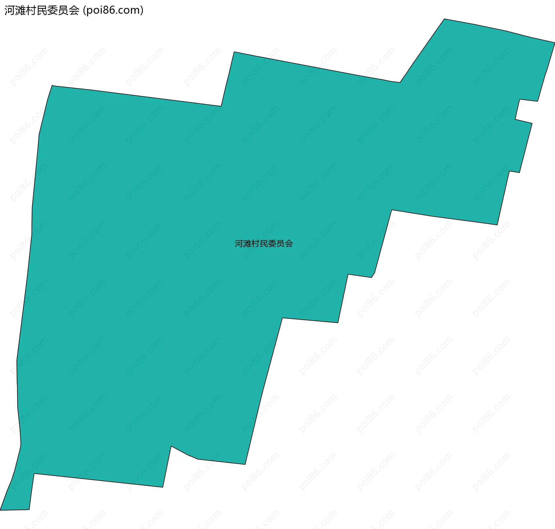 河滩村民委员会边界地图