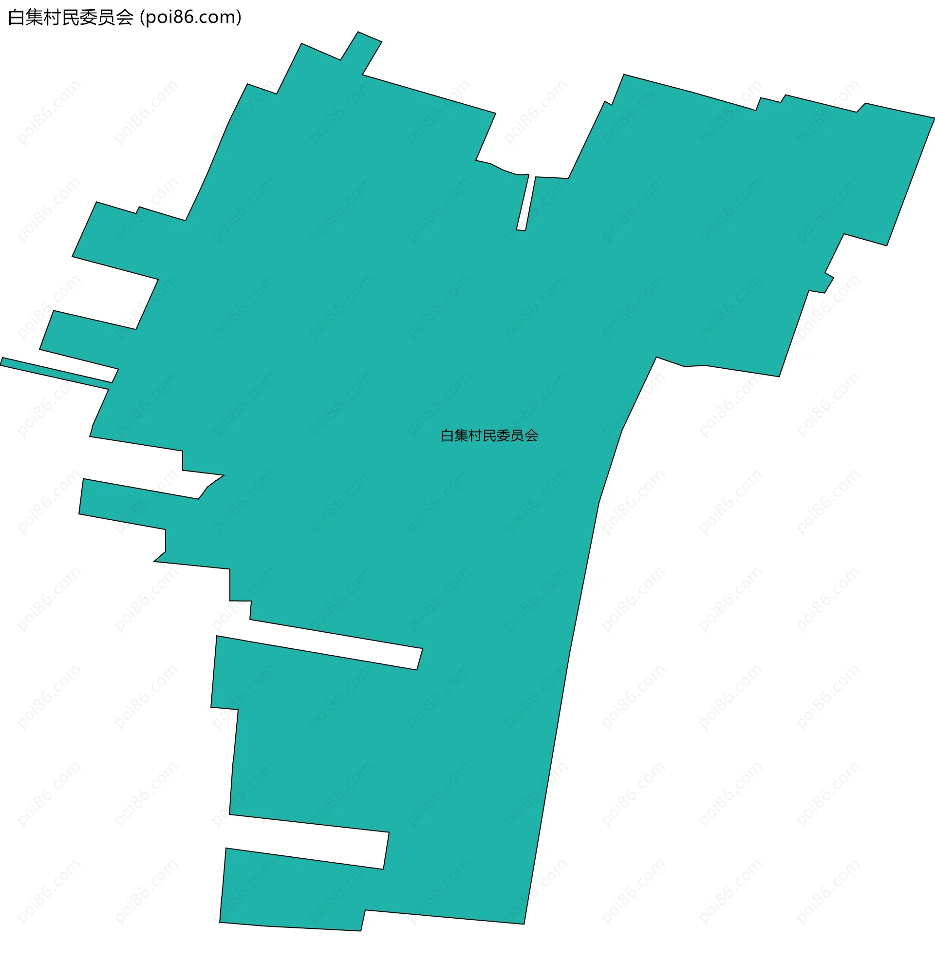 白集村民委员会边界地图