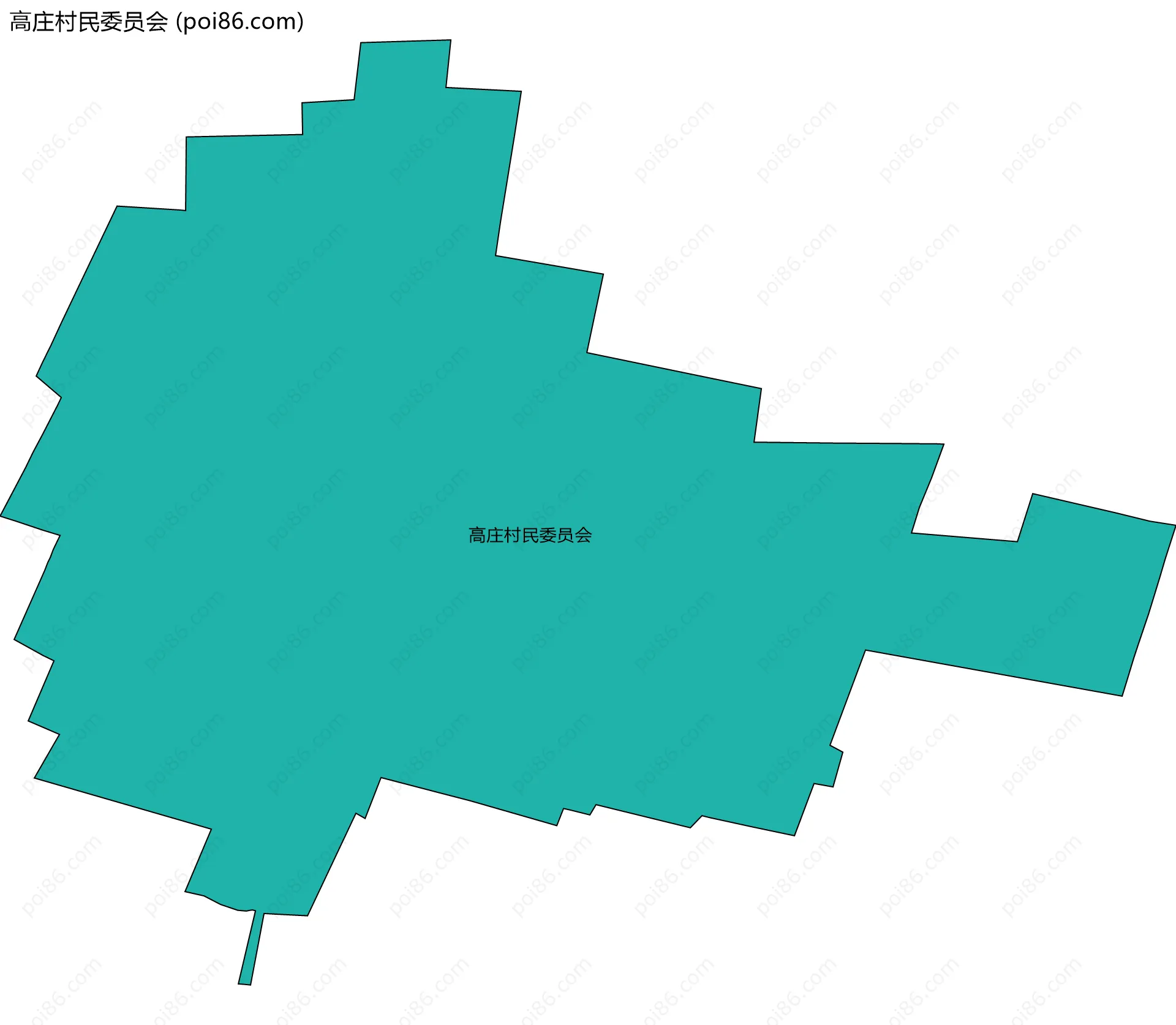 高庄村民委员会边界地图