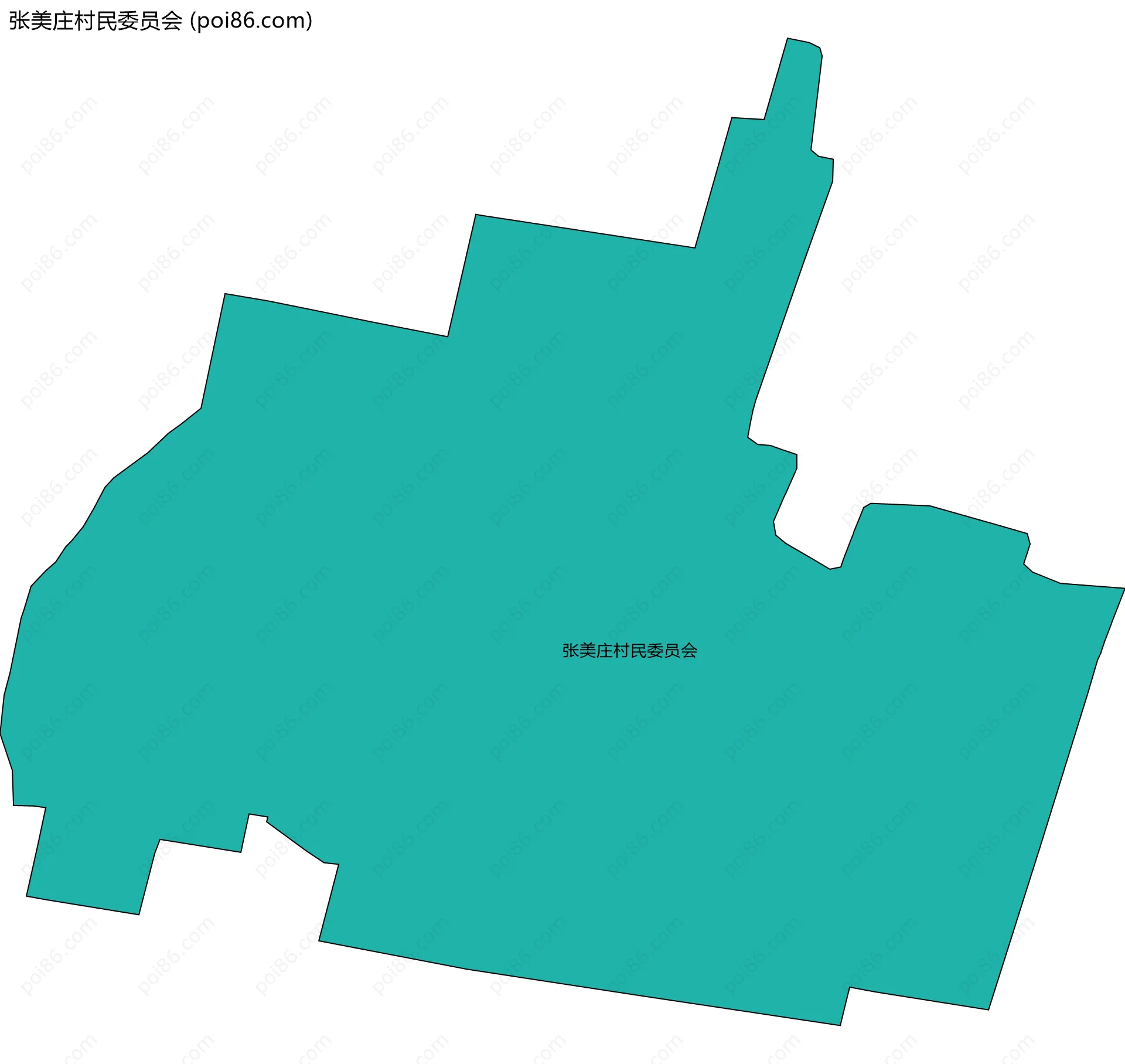 张美庄村民委员会边界地图