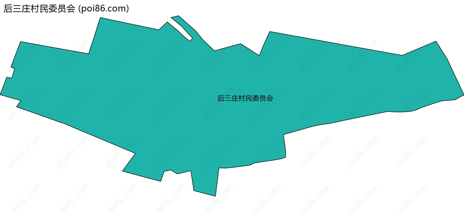 后三庄村民委员会边界地图