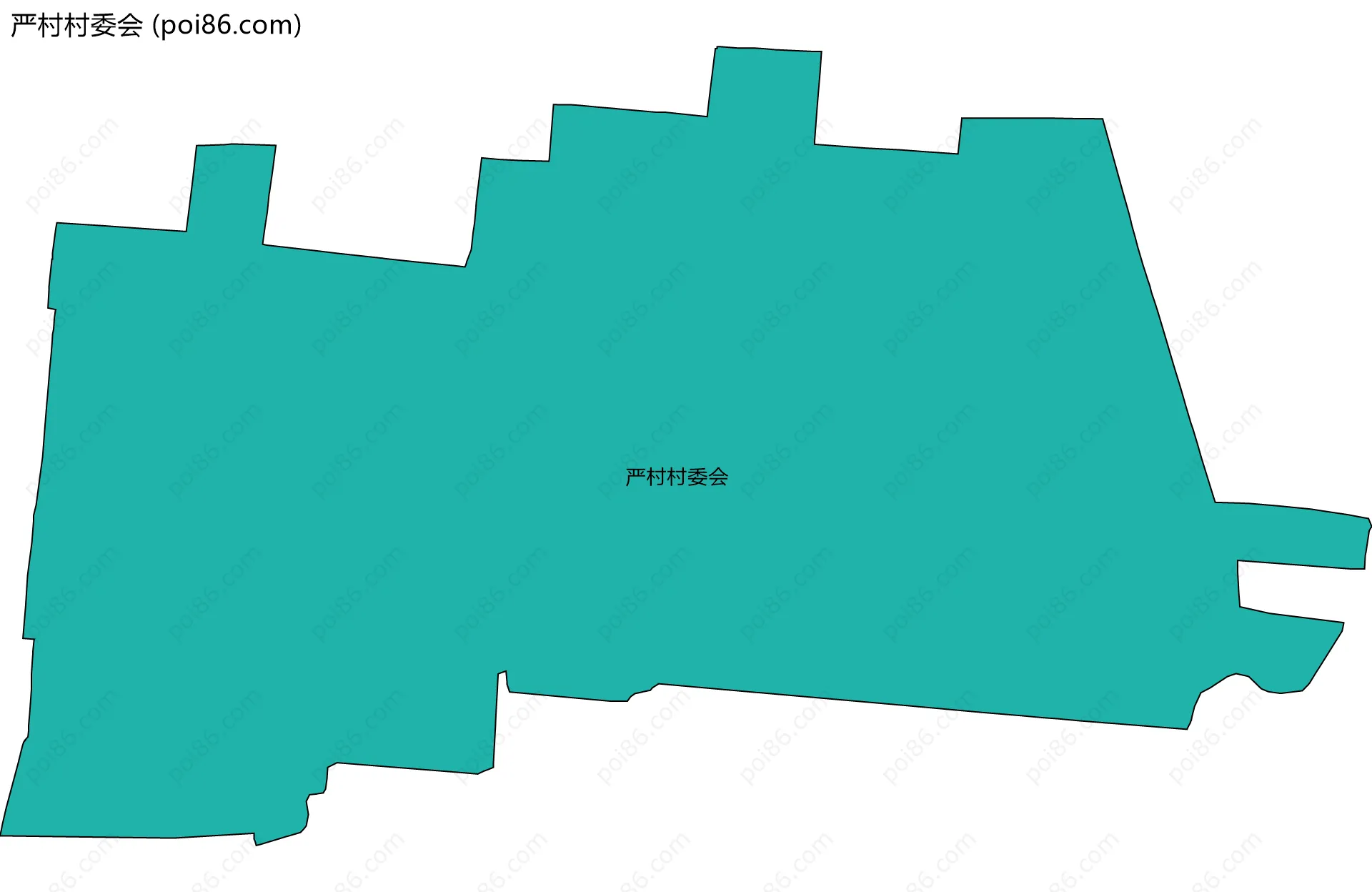 严村村委会边界地图