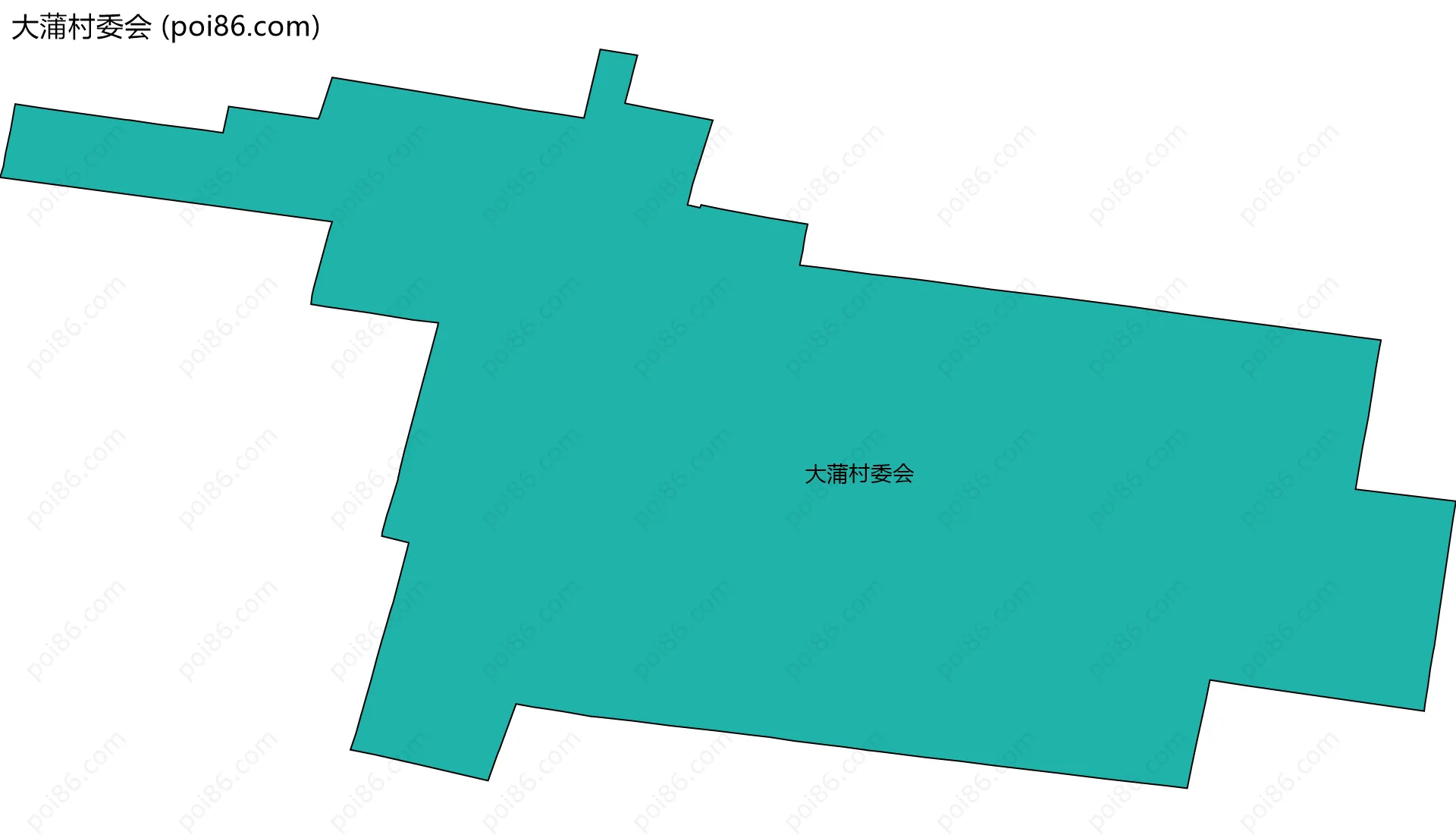 大蒲村委会边界地图