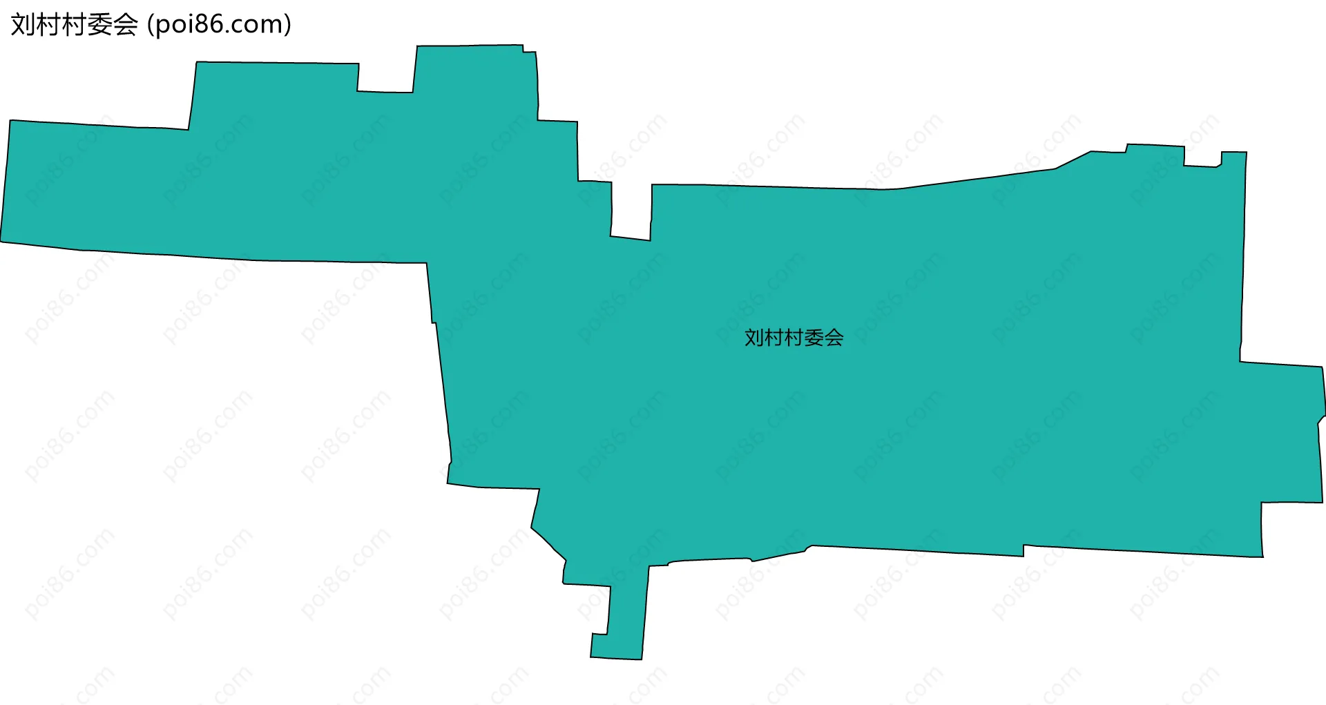 刘村村委会边界地图