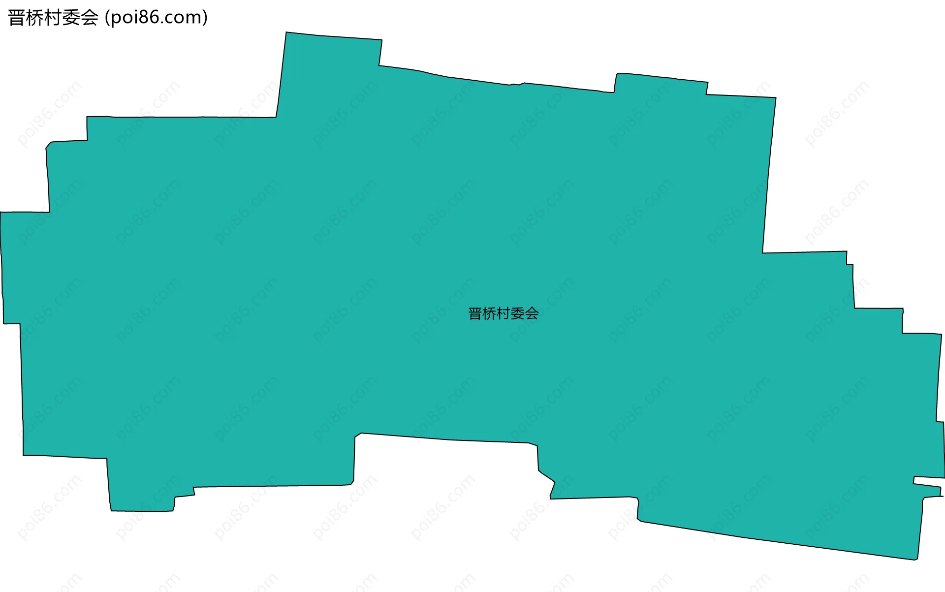 晋桥村委会边界地图