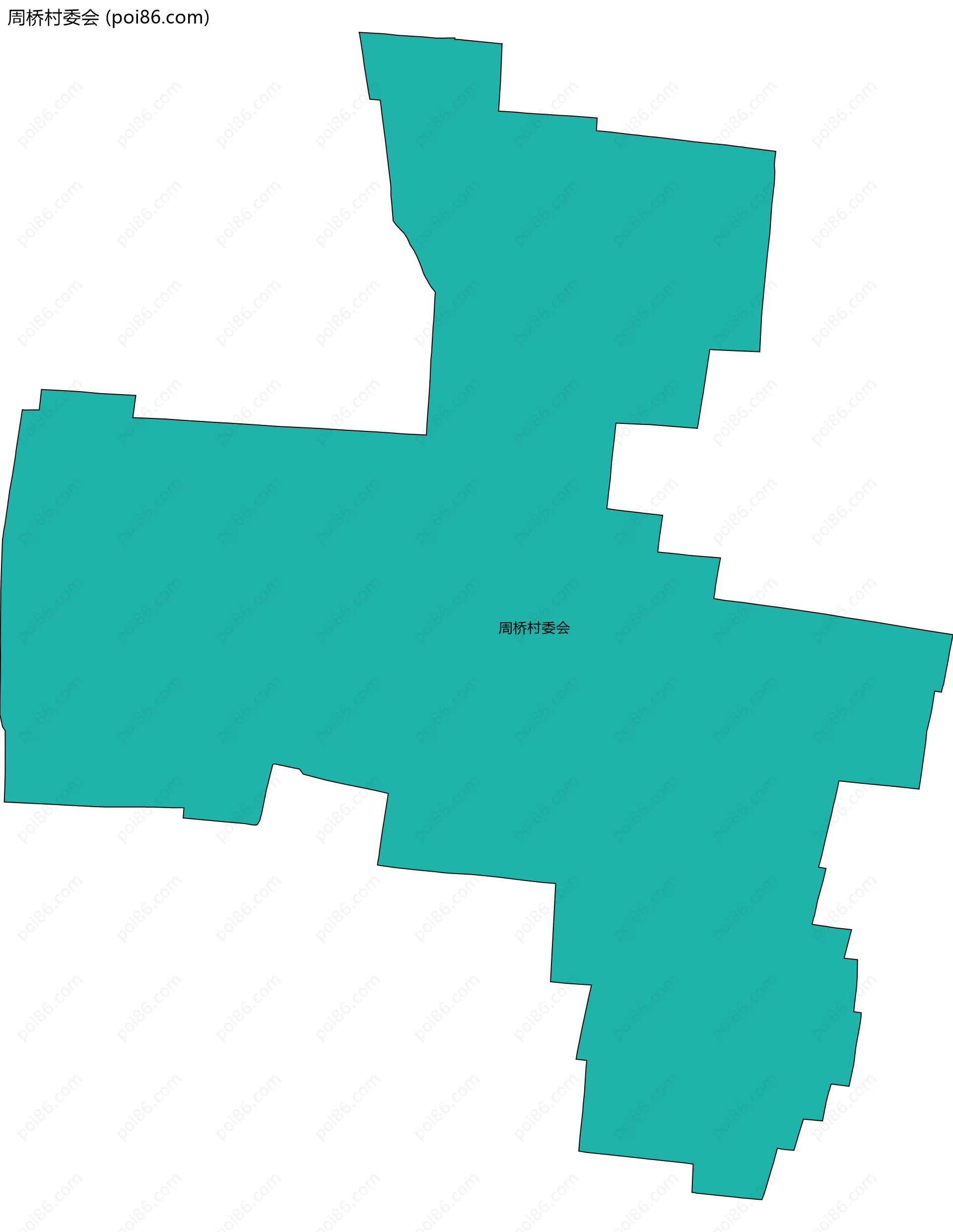 周桥村委会边界地图