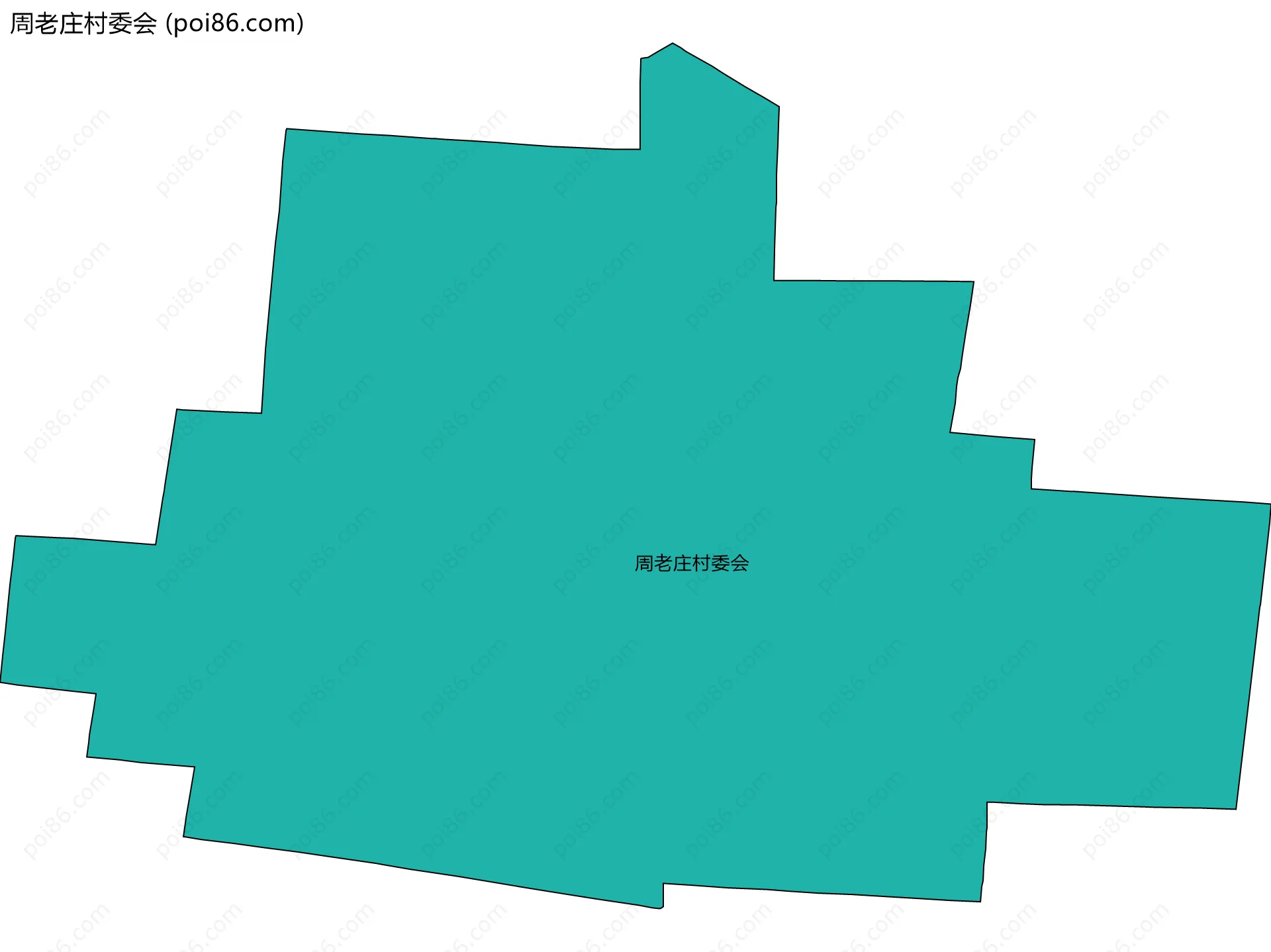 周老庄村委会边界地图