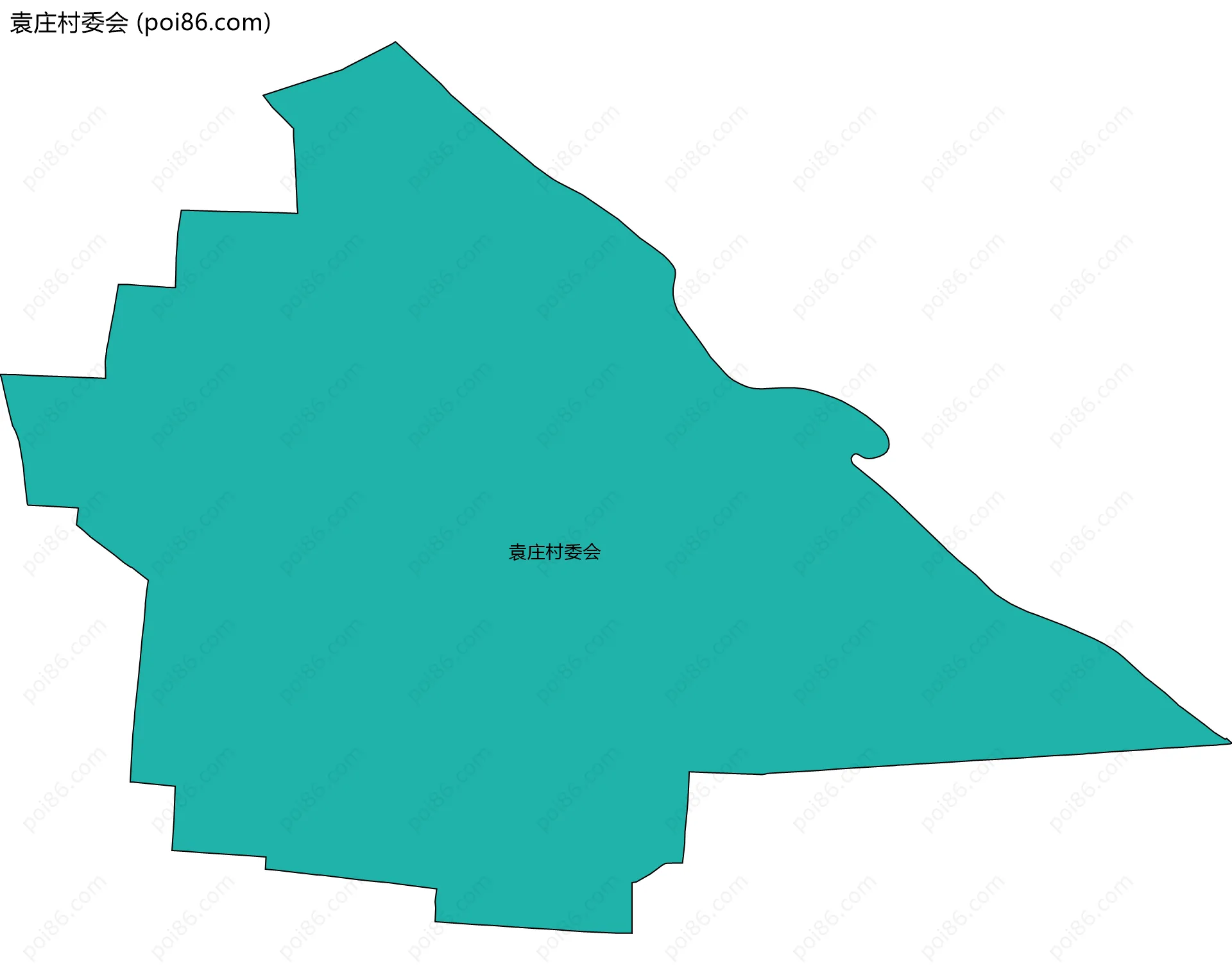 袁庄村委会边界地图