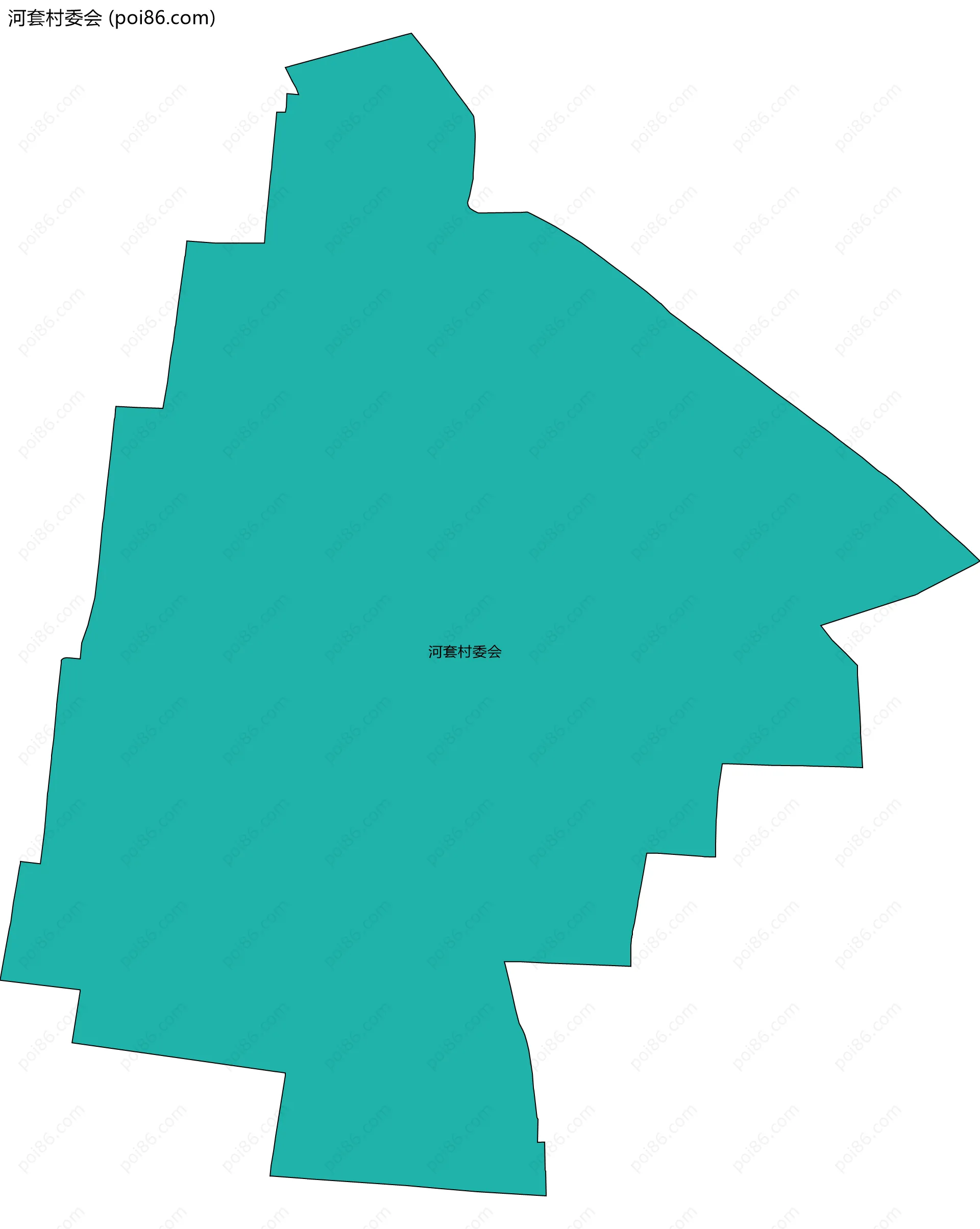 河套村委会边界地图