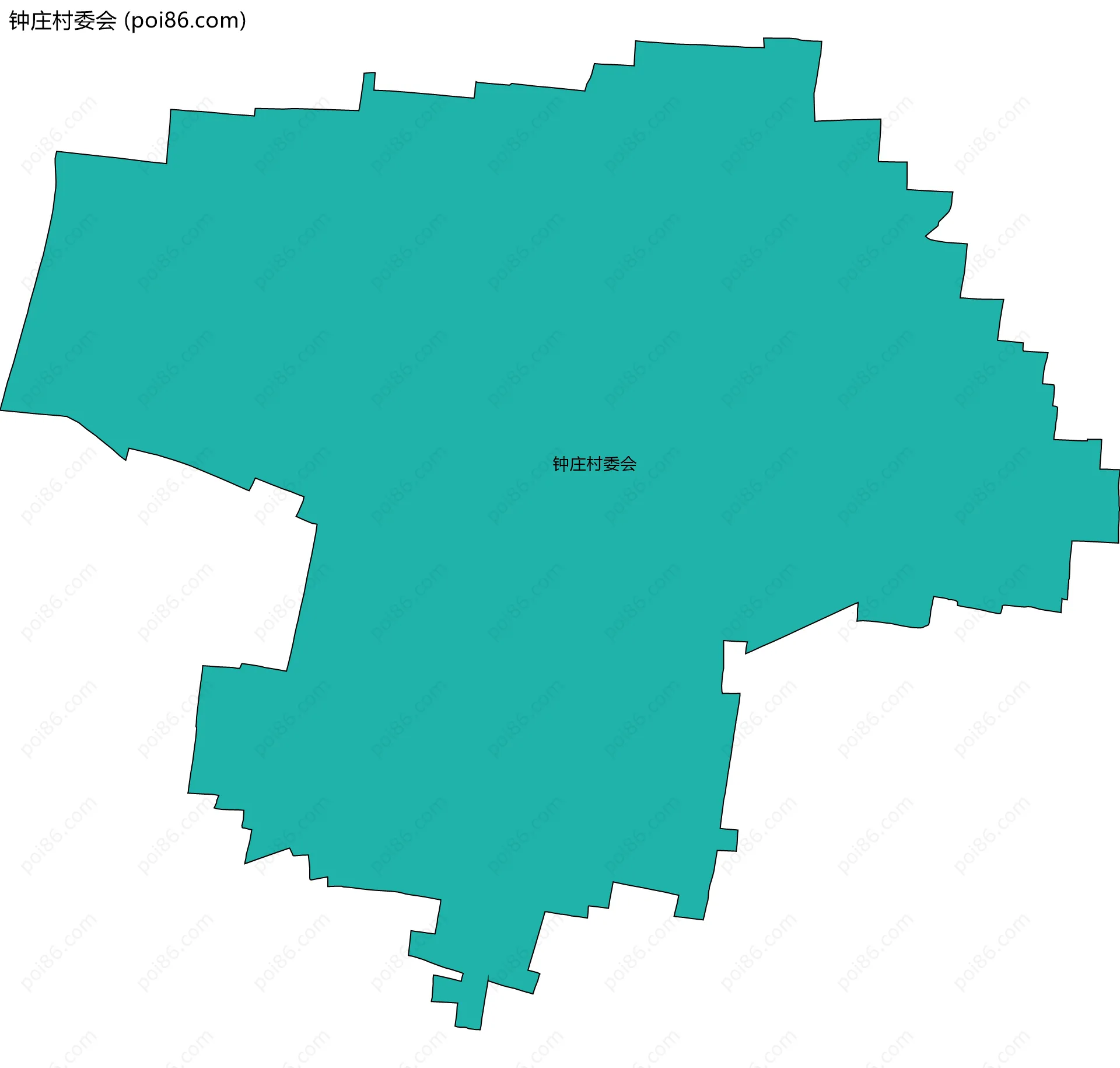 钟庄村委会边界地图