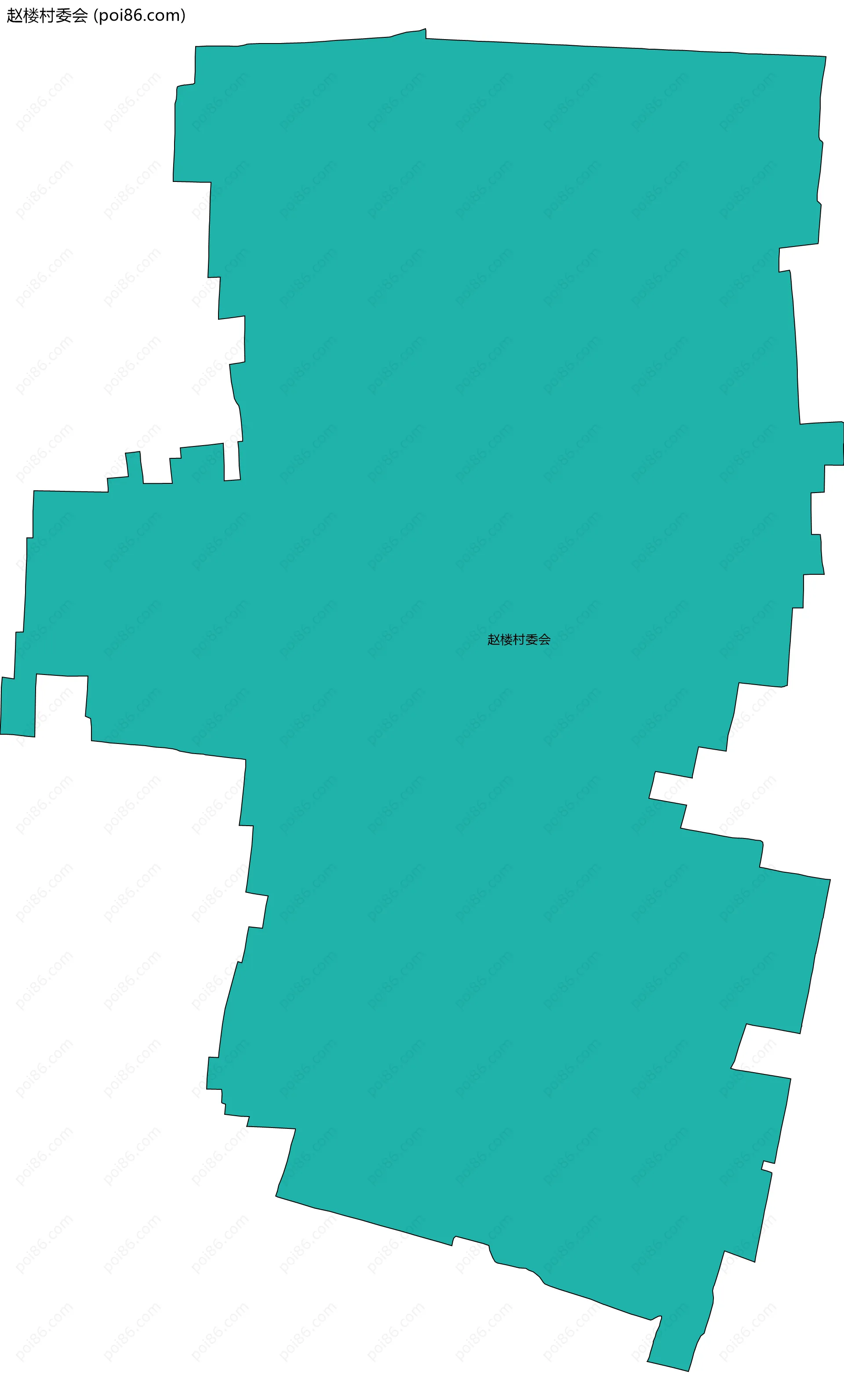 赵楼村委会边界地图