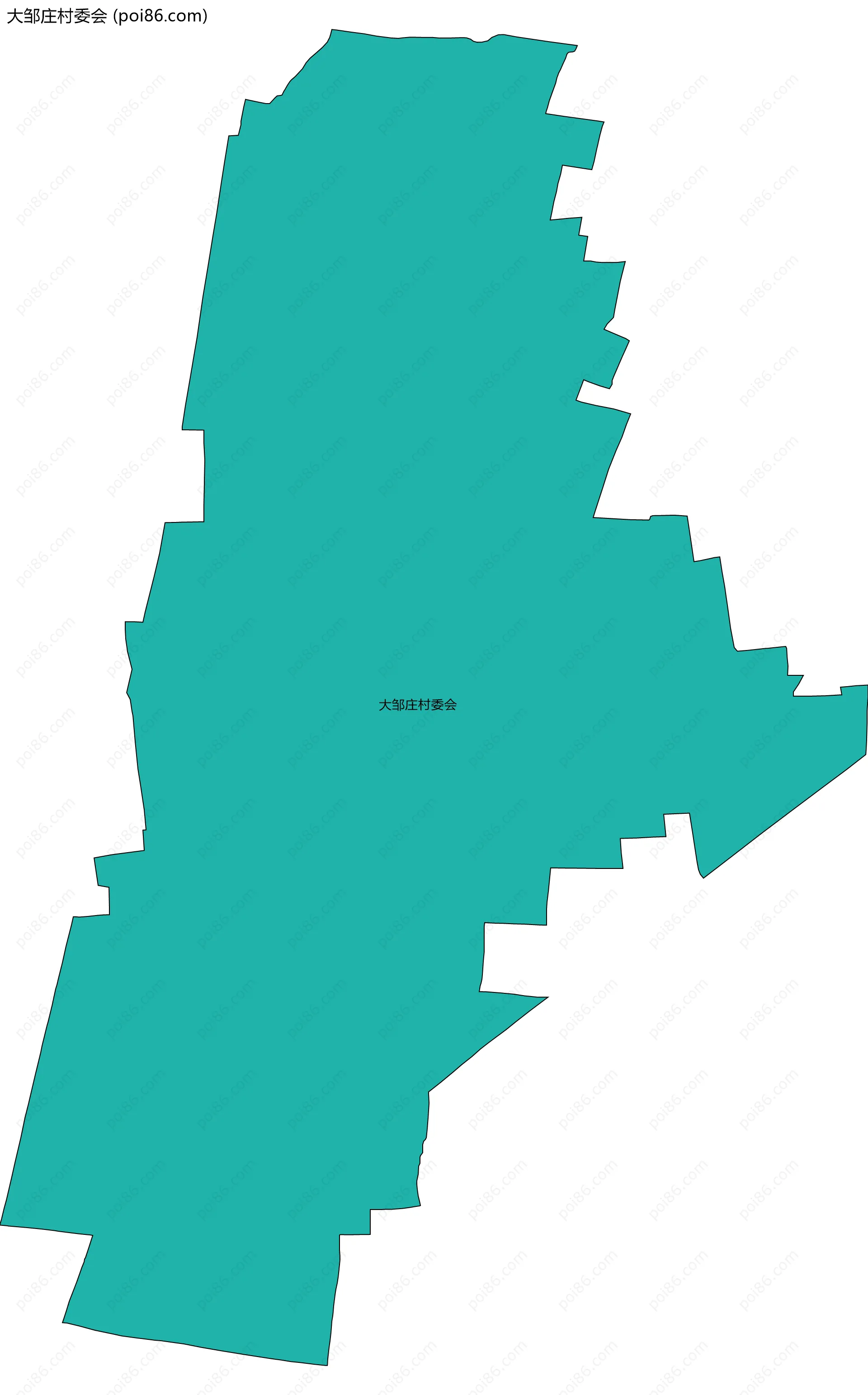 大邹庄村委会边界地图