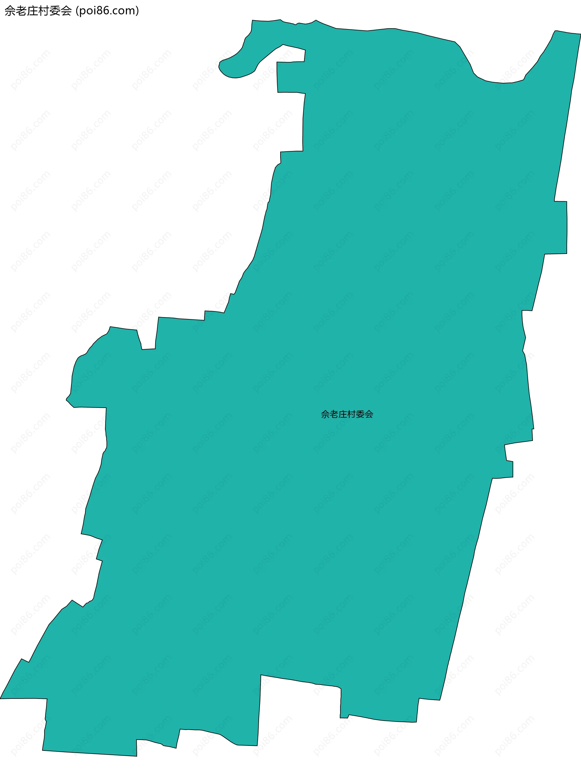 佘老庄村委会边界地图