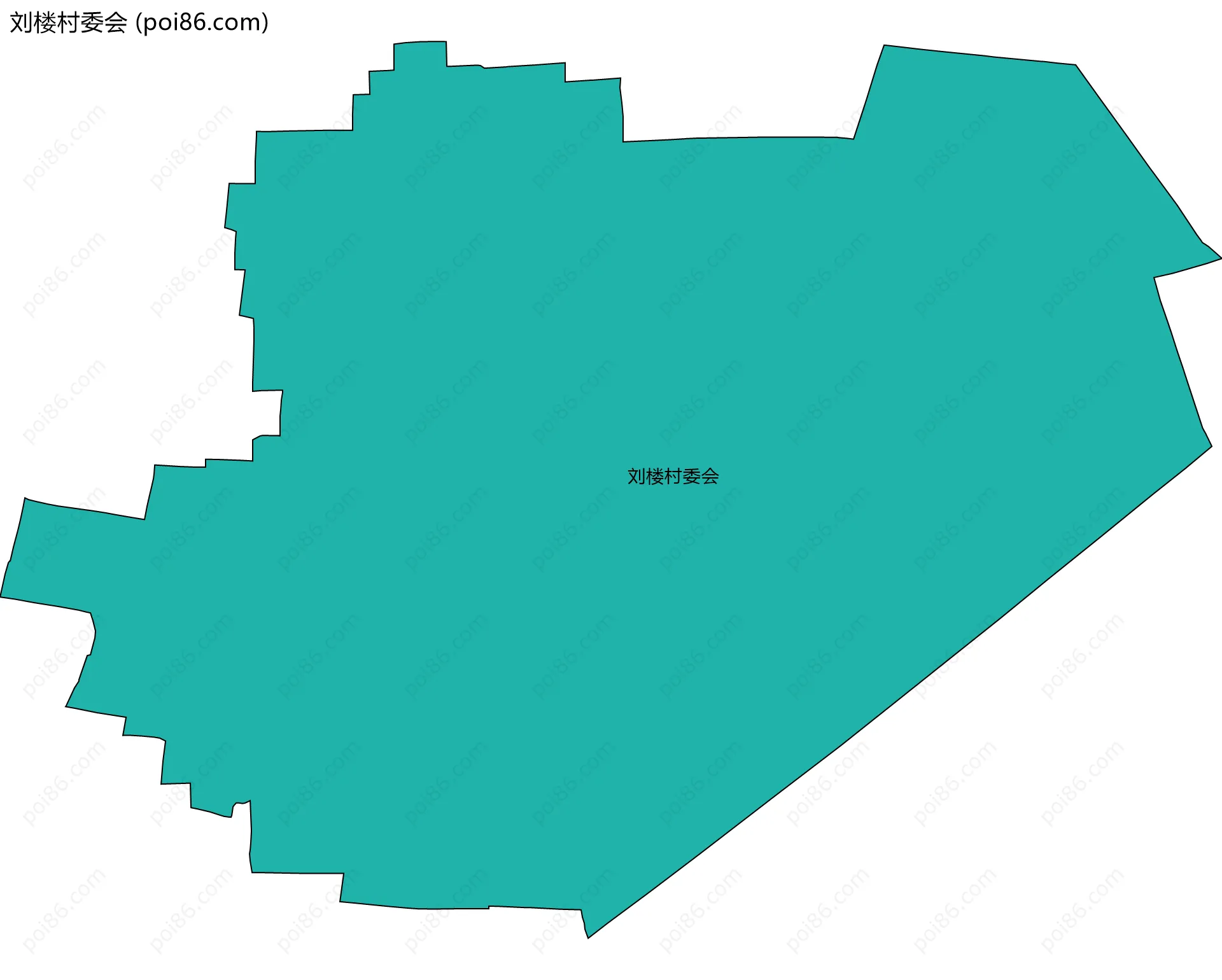 刘楼村委会边界地图