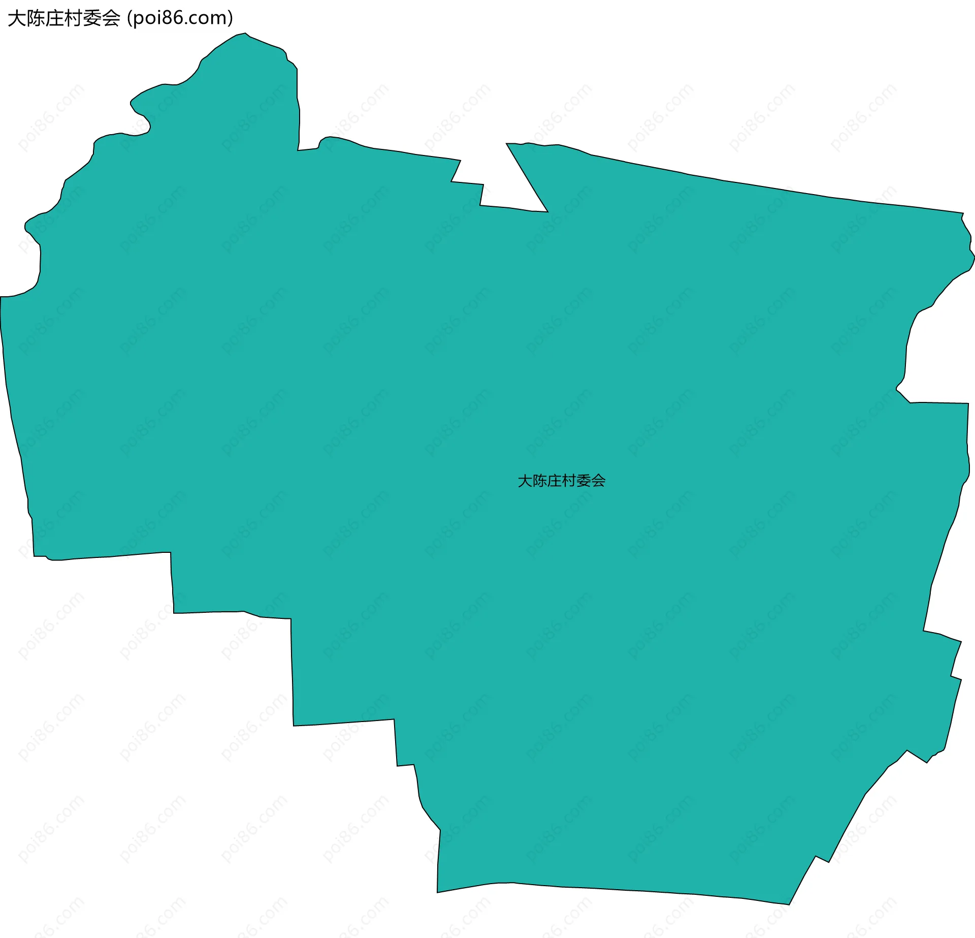 大陈庄村委会边界地图