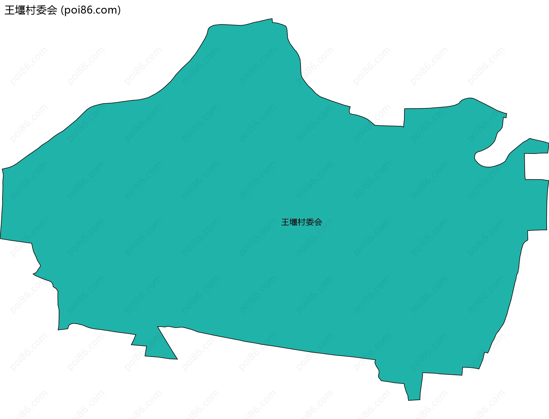 王堰村委会边界地图