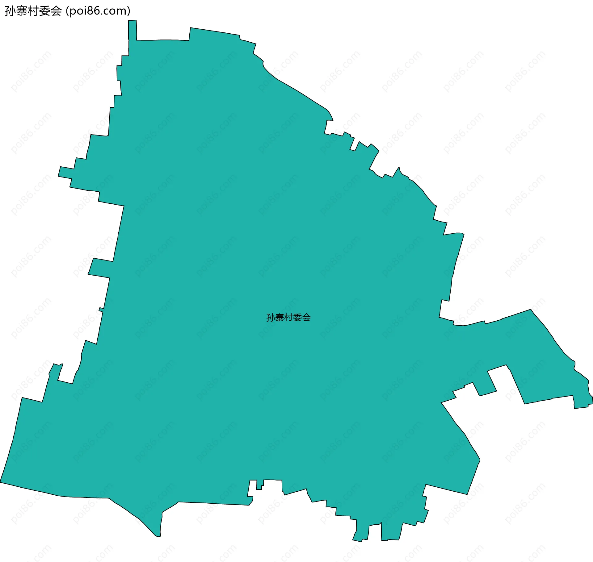 孙寨村委会边界地图