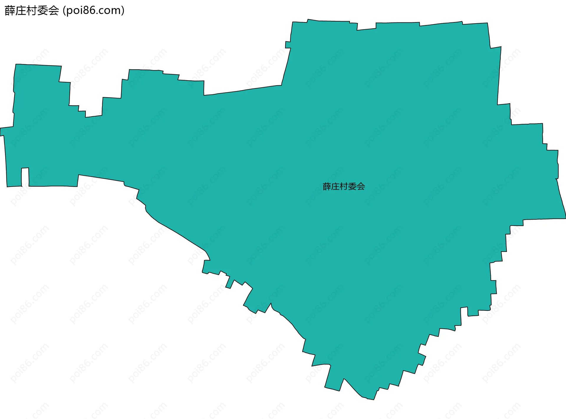 薛庄村委会边界地图