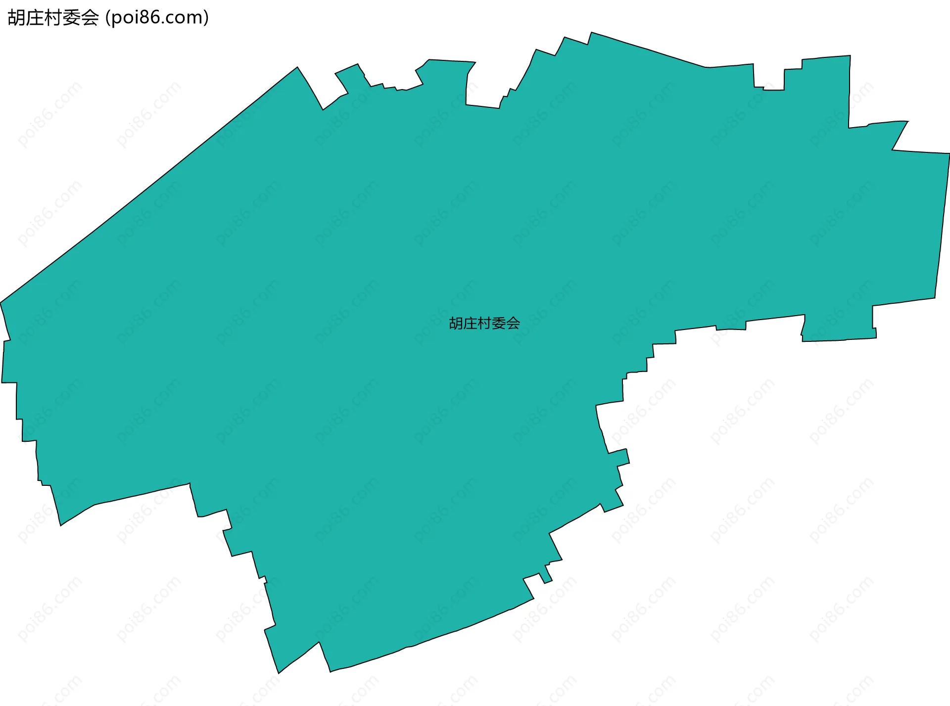 胡庄村委会边界地图