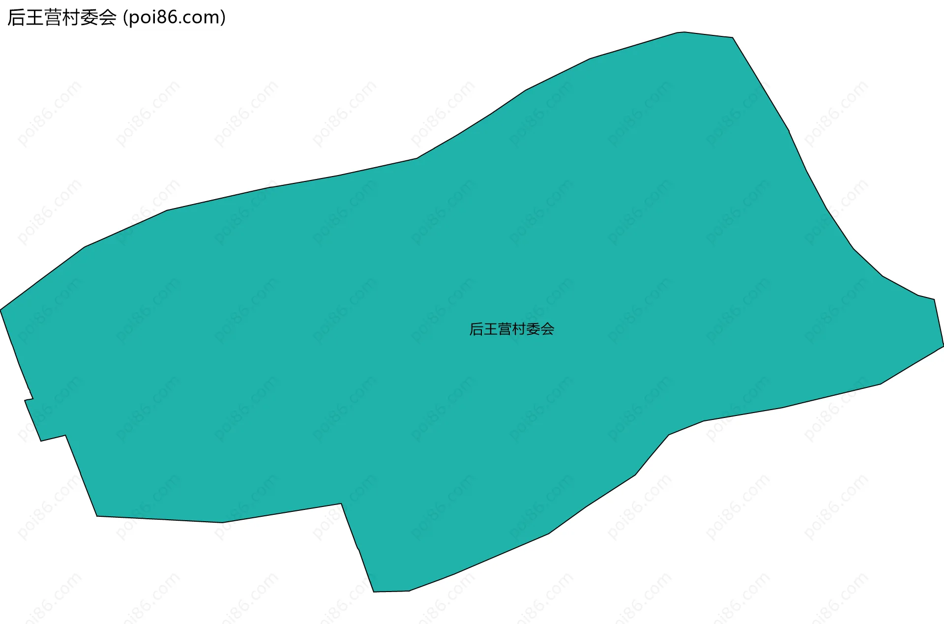 后王营村委会边界地图